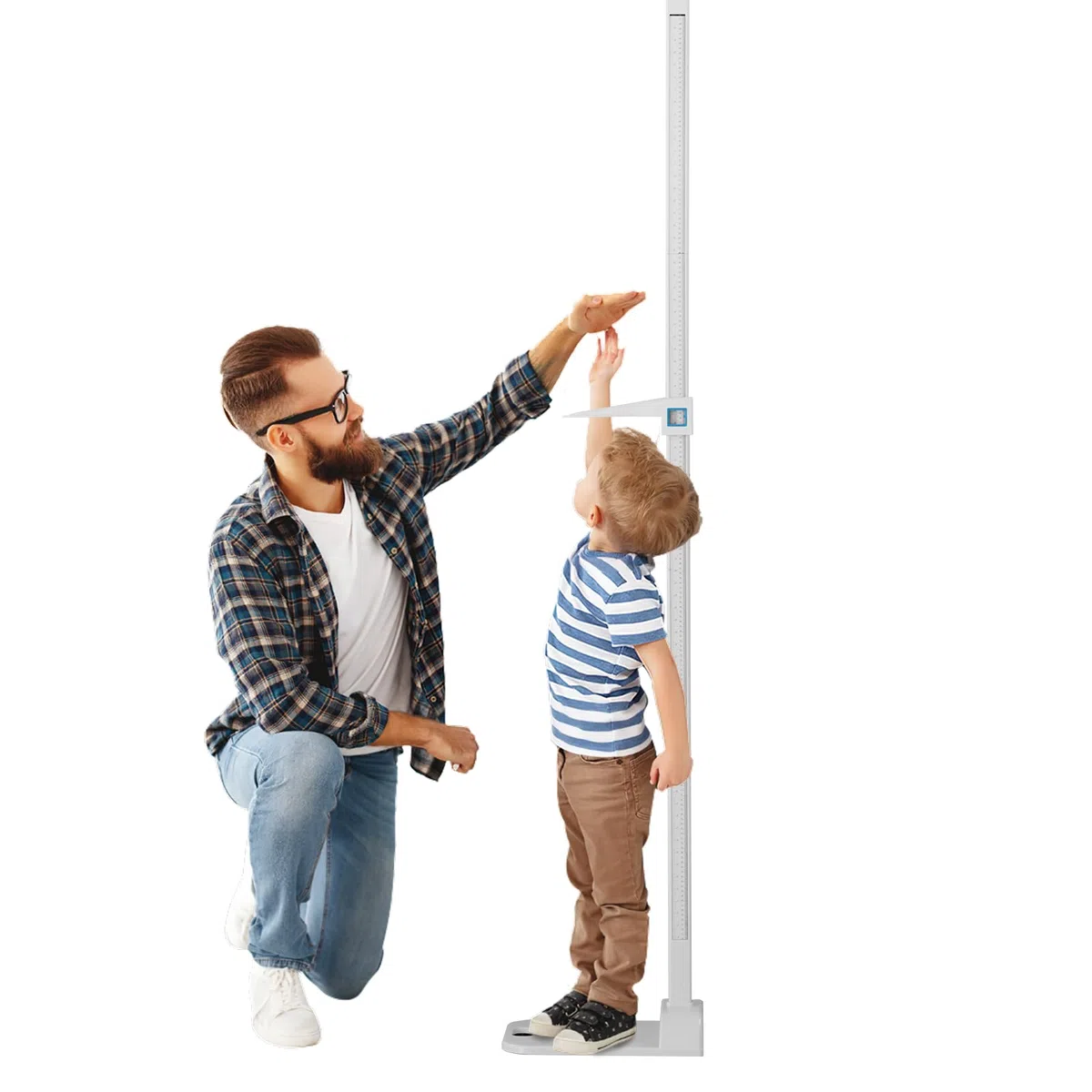 Stadiometro portatile, asta di misurazione dell'altezza, 20-210 cm, con scale metriche e imperiali, per palestra, scuola, casa, ospedale, ecc.