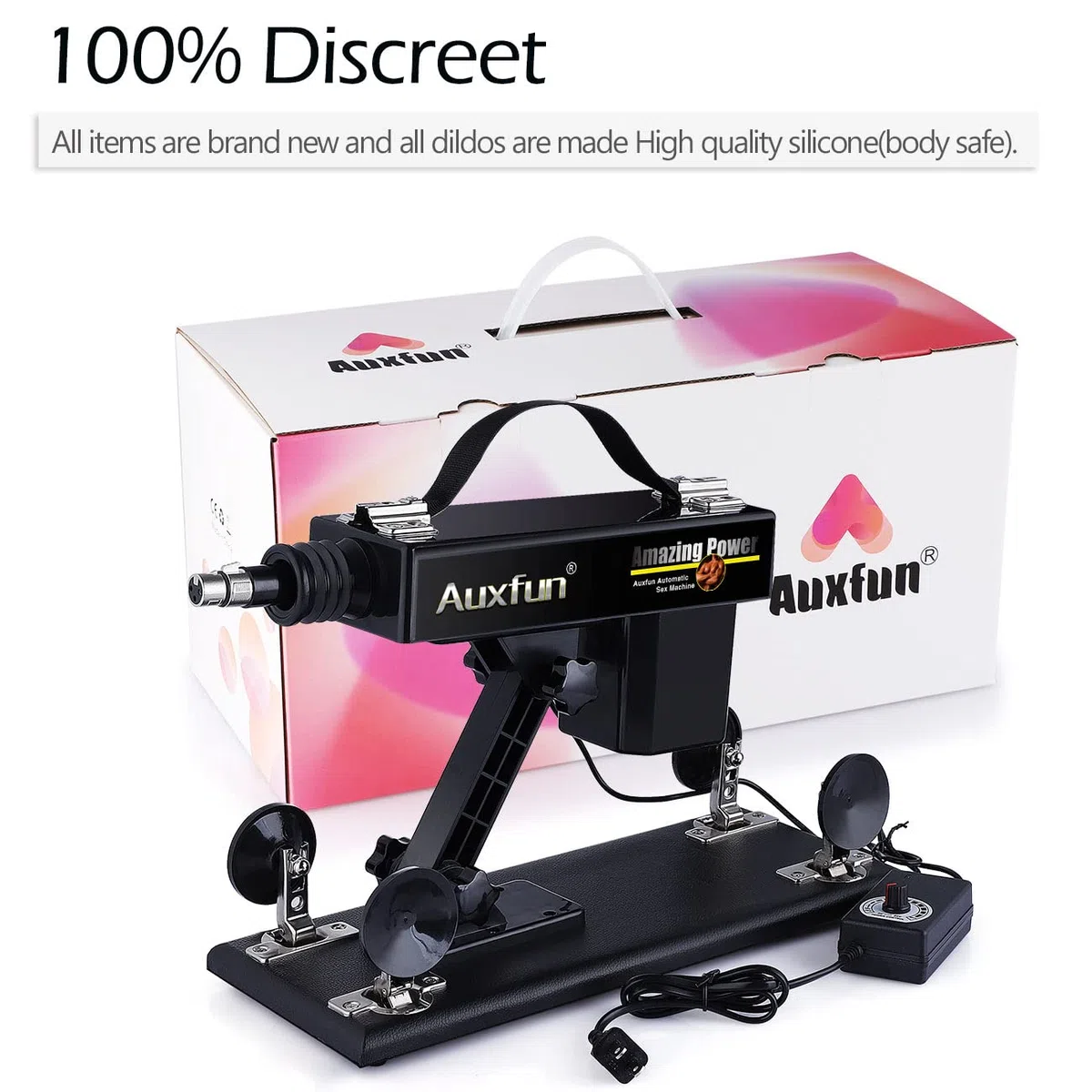 Dispositivo per macchina del sesso KlicLok per donne Macchina dell'amore a spinta automatica Dildo Adattatore per ventosa da 3,5 pollici con 3 connettori XLR Macchina a mani libere Realistico