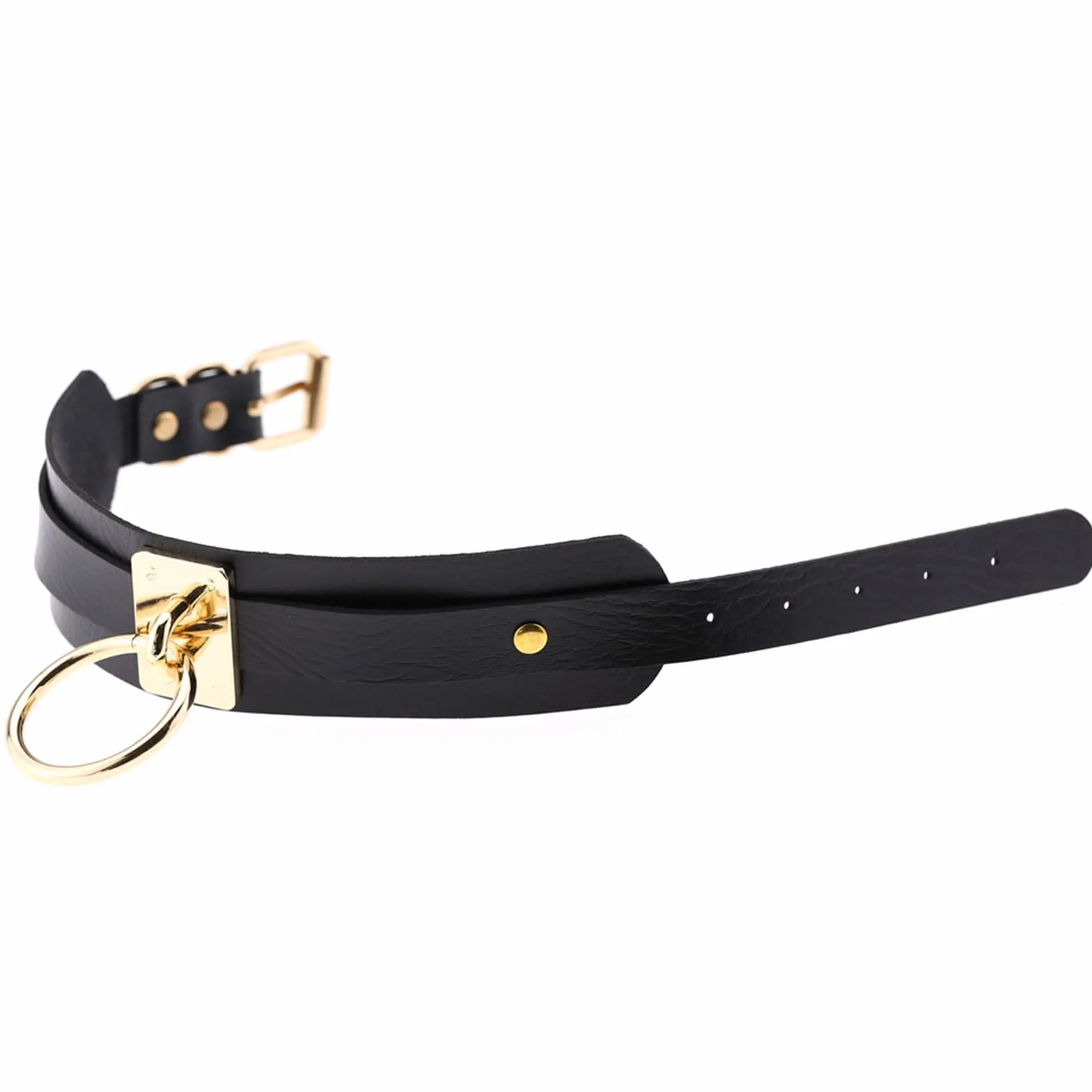 Collare Giocattolo Sessuale SM Flirt in Pelle Erotico Fetish Schiavo Cosplay per Coppia Uomo Donna Adulti (Schwarz)