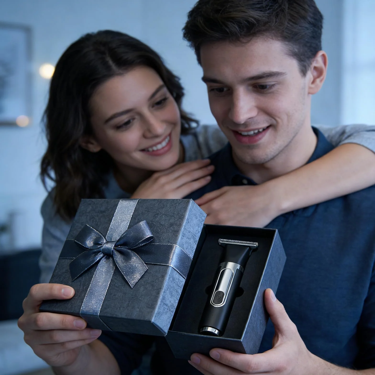 Rasoio Elettrico Corpo Uomo 5 in 1 con Maniglia Estesa Pieghevole per Schiena Gambe Petto