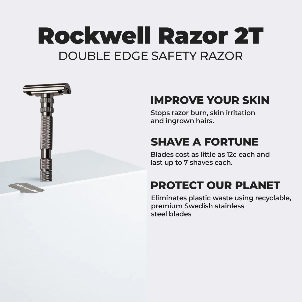 Rockwell rasoio di sicurezza T2 regolabile TTO Gun Metal