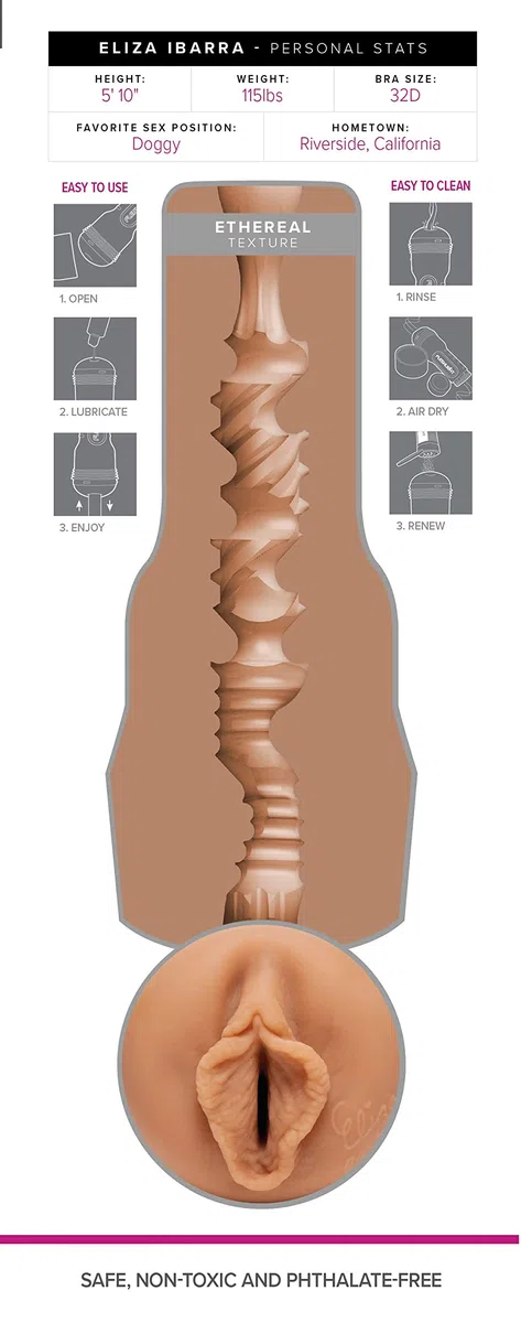 FLESHLIGHT Masturbtore per uomini - Eliza Ibarra - Masturbatore uomo sex toys uomo - Fleshlight vagine vere