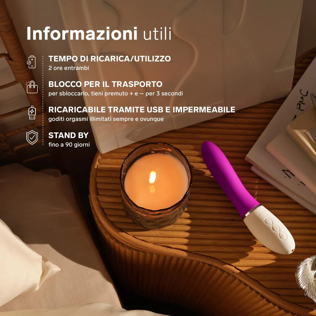 LELO LIV 3 Vibratore per il Punto G Controllato da App per Donne con 8 Modalità di Piacere e una Forma Curva, Powder Blue