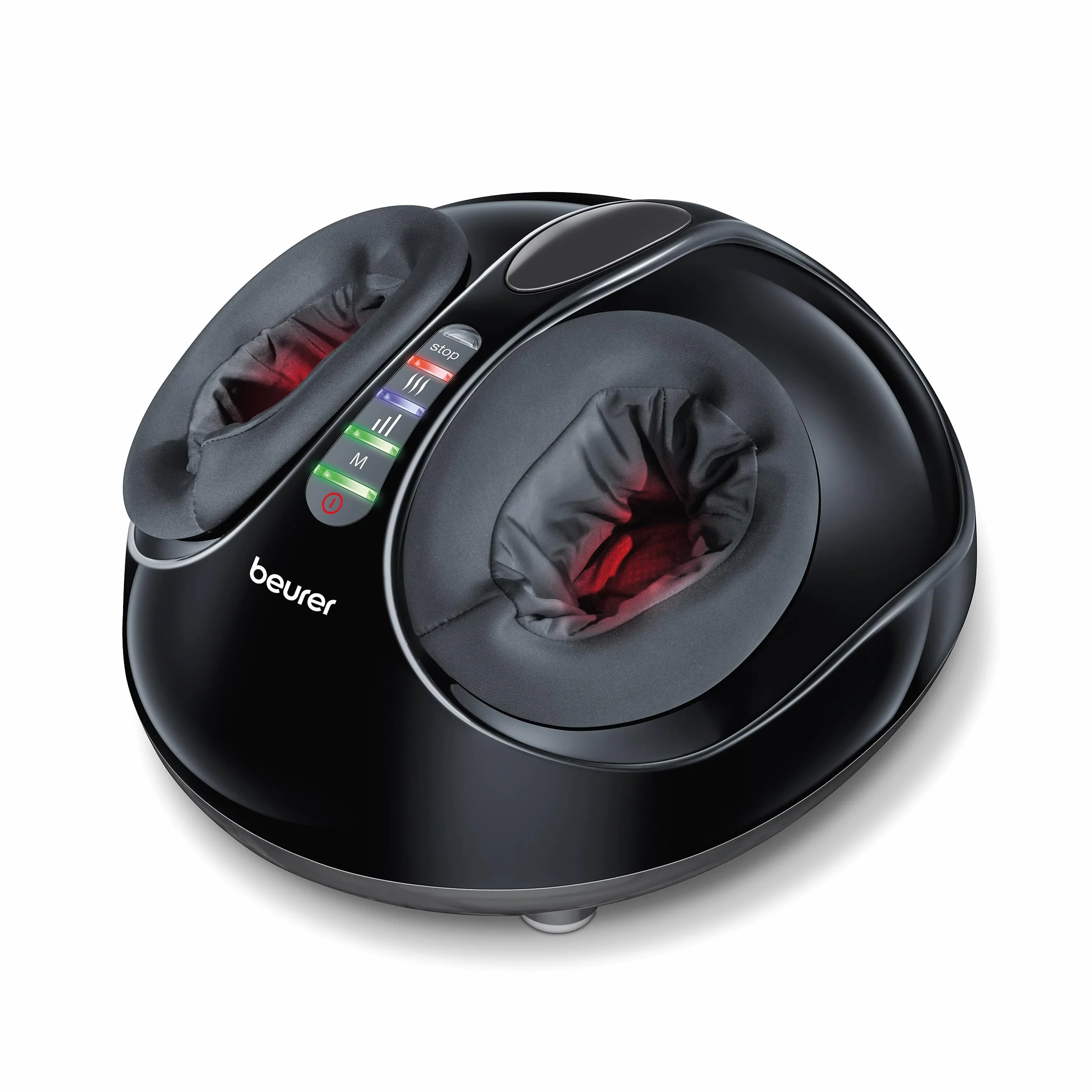 Beurer FM 90 Massaggiatore Plantare Shiatsu con Aria Compressa, Funzione Calore, 3 Programmi e Intensità Regolabile, Massaggio Riflessologico per Piedi e Talloni, Fodera Lavabile, fino al 46