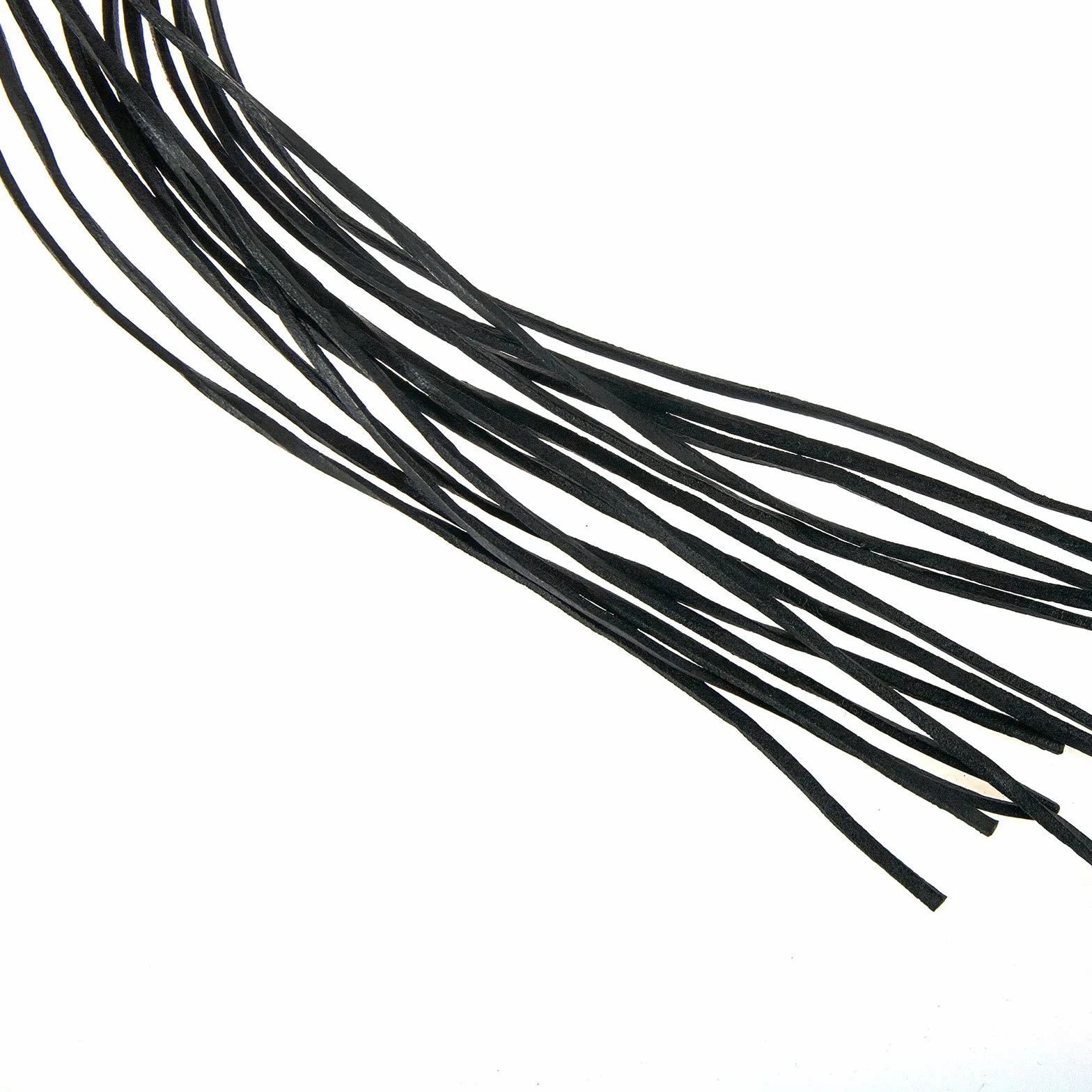 Frusta in pelle di bufalo fatta a mano 45,0 cm nero per sesso SM