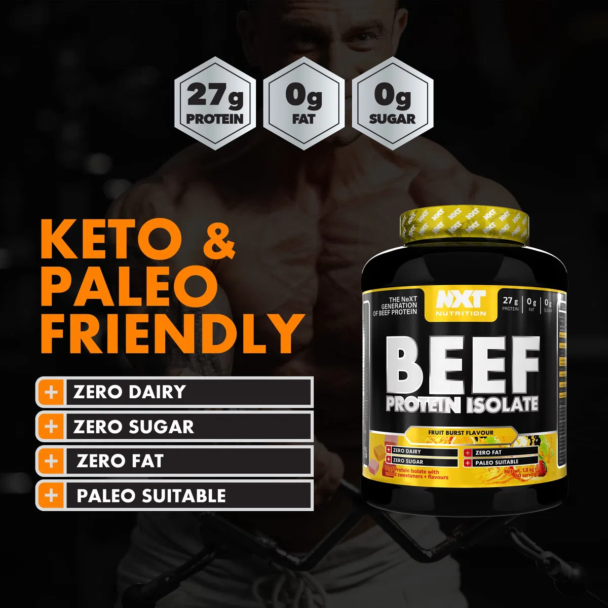 BEEF PROTEIN ISOLATE 1,8 kg (fruit Burst)