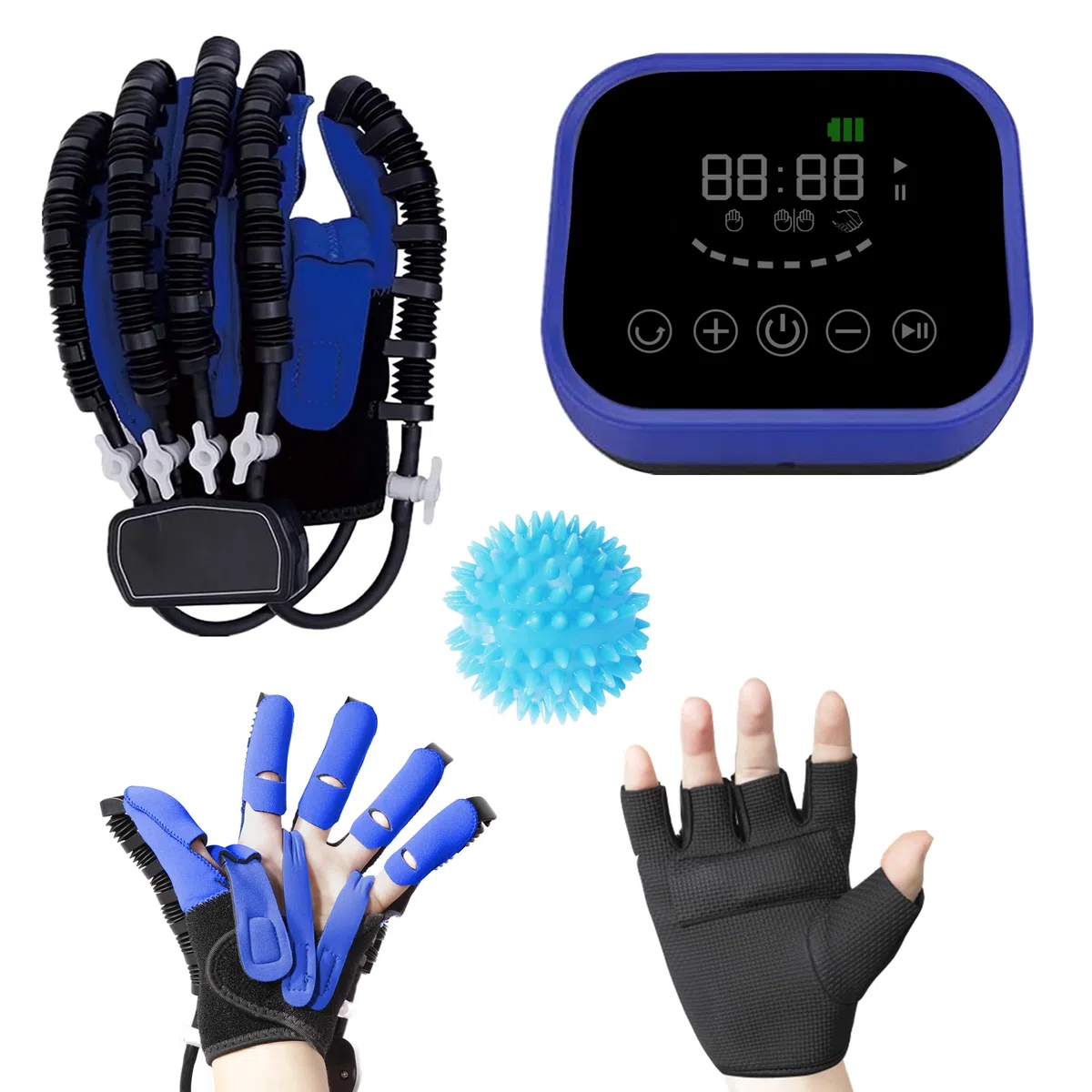 Guanti Robot Per La Riabilitazione Della Mano,Strumento Di Riabilitazione Delle Dita Auto-Addestrante,Attrezzature Per Il Recupero Dei Pazienti Con Disfunzione Della Mano (Mano sinistra-L)