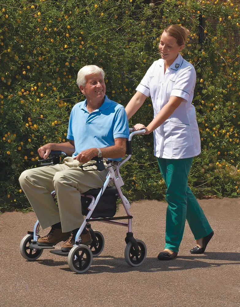 NRS Healthcare M58203 2 in 1 Deambulatore e Sedia a Rotelle