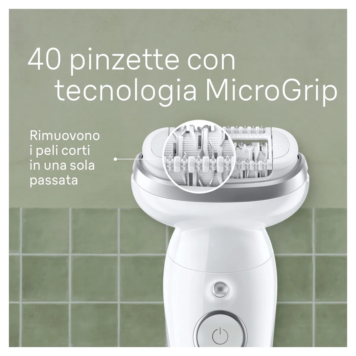Braun Silk-épil 9 Depilatore Donna, Epilatore Elettrico Donna Con Testina Flessibile Per Una Epilazione Semplice, Wet & Dry, Pelle Liscia a Lungo, 9-011, Bianco/Argento