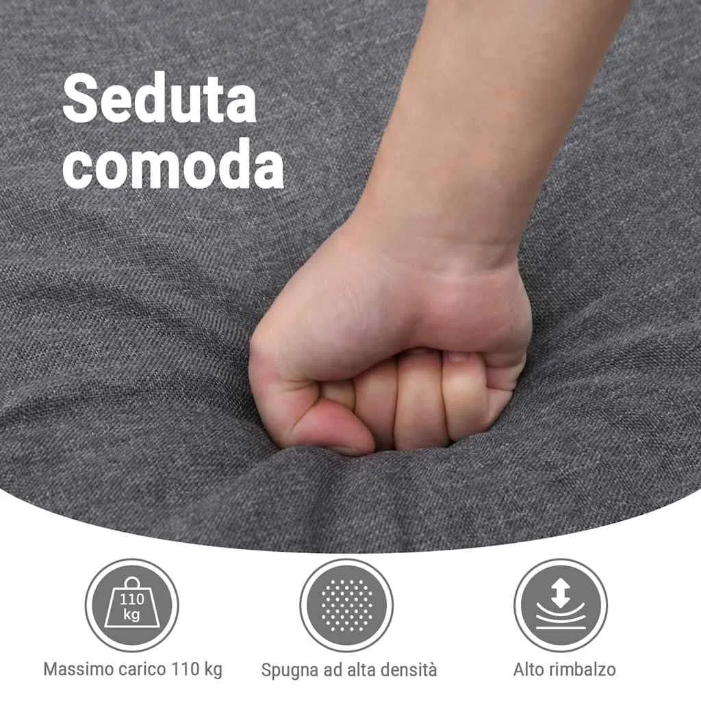 vidaXL Poltrona Reclinabile in Tessuto Grigio Scuro