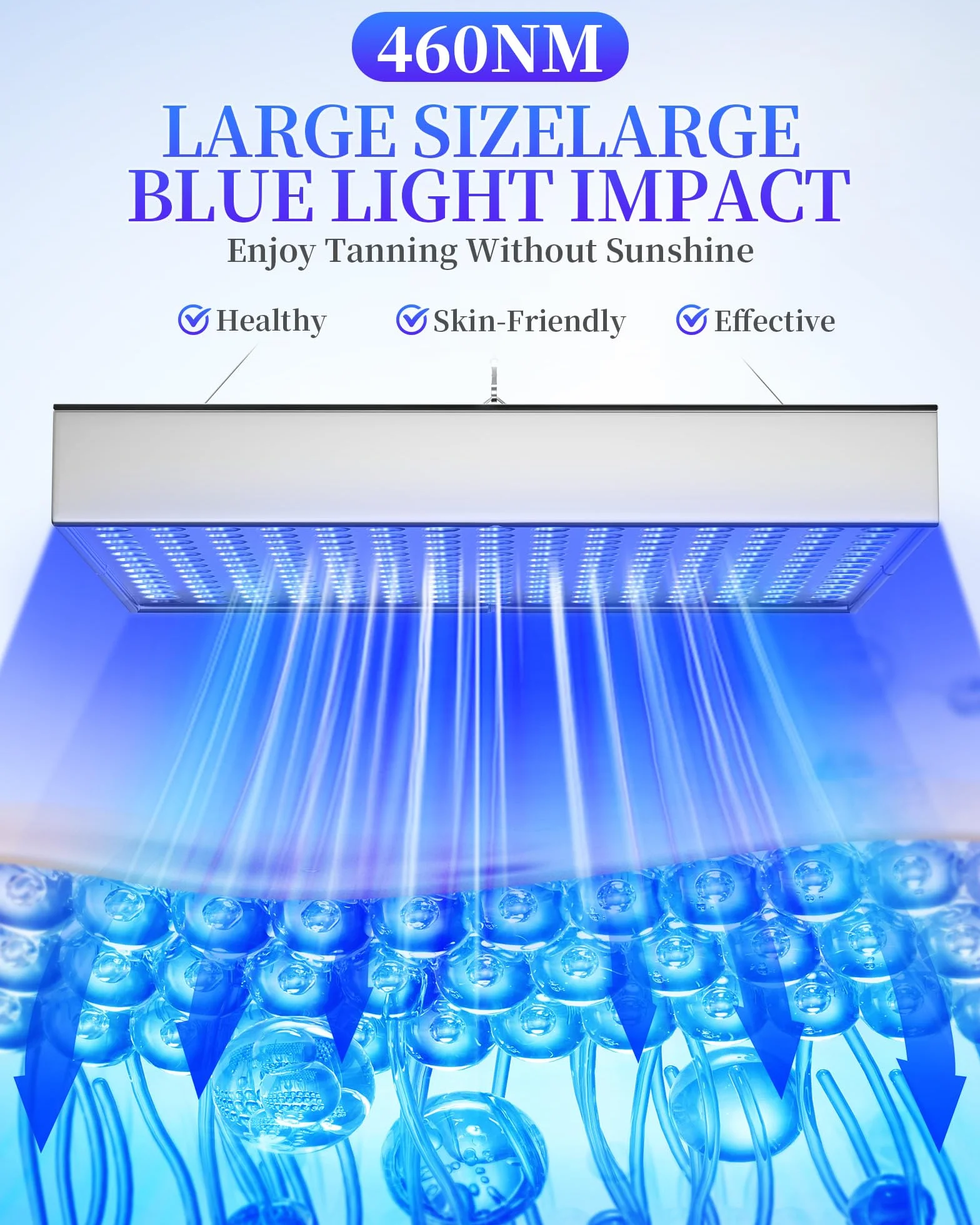 Solarium per la casa 460 NM lampada abbronzante portatile 225 LED 45 W supporto regolabile