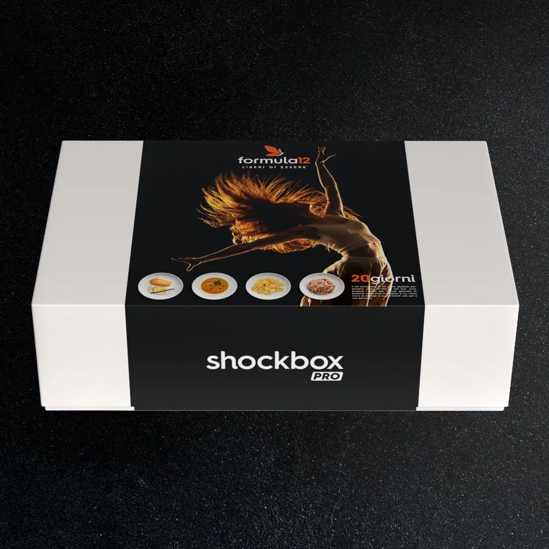 Shockbox Pro Formula12 - Kit dimagrante - 20 giorni - Colazione - Pranzo - Merenda - Cena - Dieta chetogenica