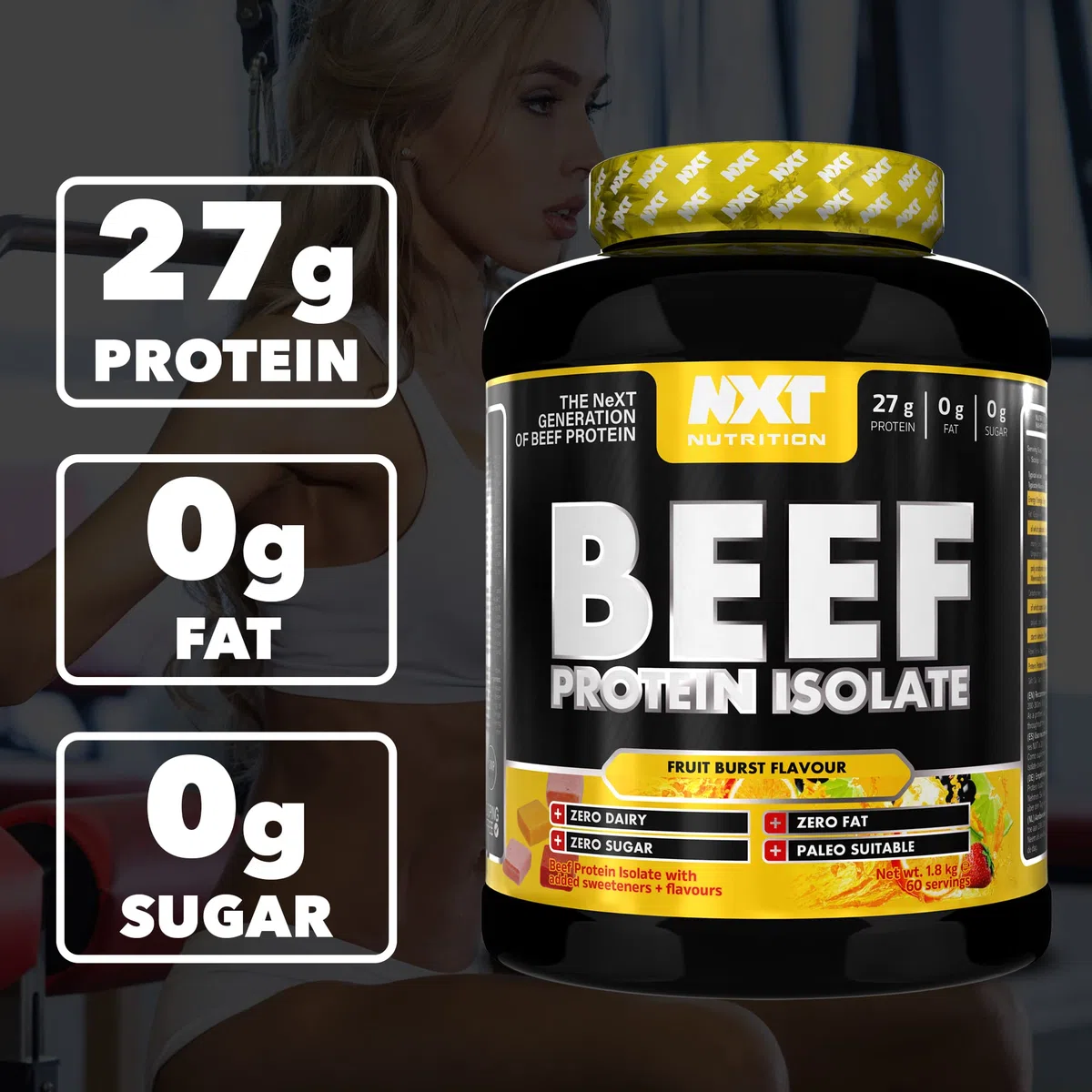 BEEF PROTEIN ISOLATE 1,8 kg (fruit Burst)