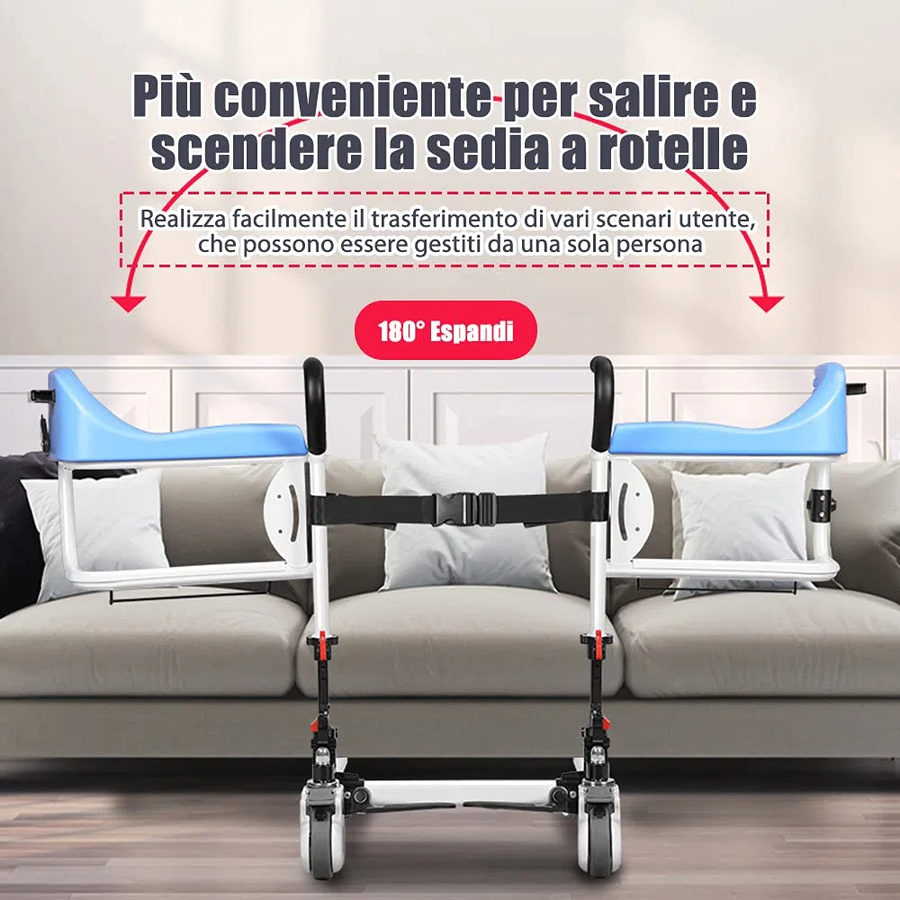 Imbracatura per Sollevatore Disabili Elettrico - JABALUX Letto Elettrico per Disabili Aiuta gli Anziani a Salire Facilmente Sulla Sollevatore Anziani per Fare il Bagno Mangiare e Andare in Bagno