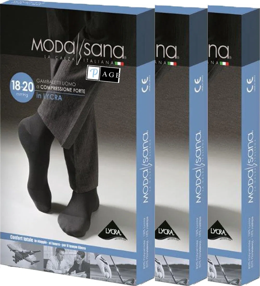 p age 3 Paia di Modasana Gambaletti Uomo Calze a compressione graduata 18/20 mmHg