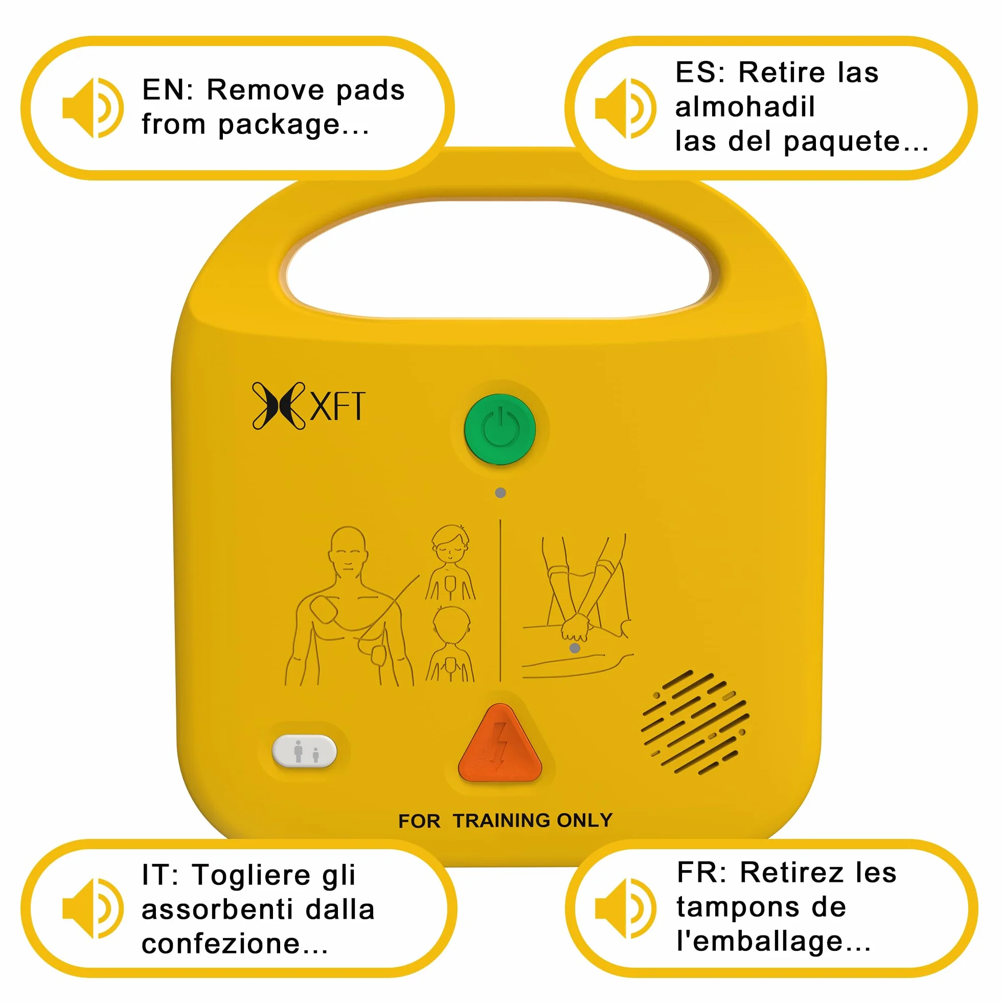 XFT AED Trainer, Przenośny Zestaw Szkoleniowy Defibrylatora AED, Symulator RCP