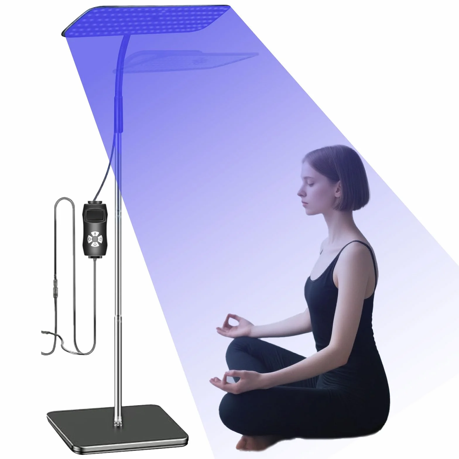 Solarium casa abbronzante viso 660+850nm lampada solarium 240 LED altezza regolabile inclinazione 3 modalità 5 livelli luminosità timer portatile viso corpo