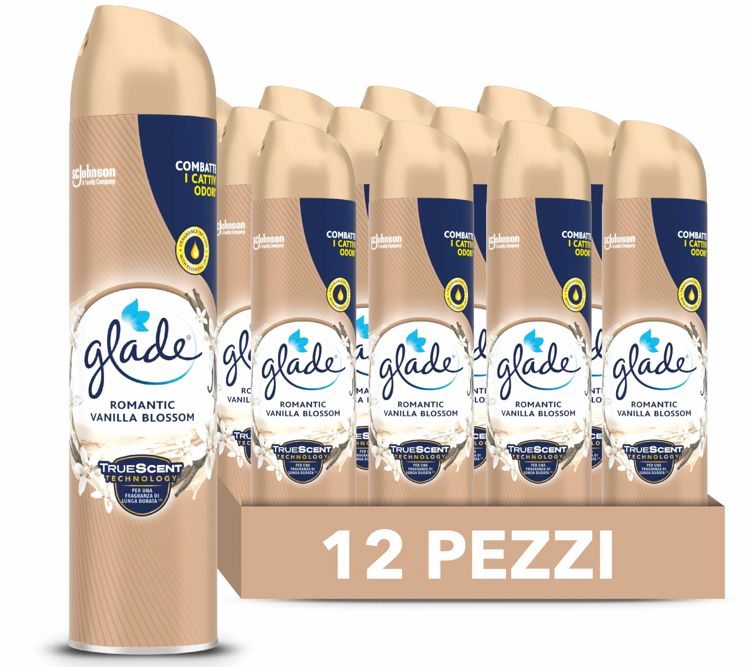 Glade Deodorante per Ambienti Spray Vaniglia 12x300ml