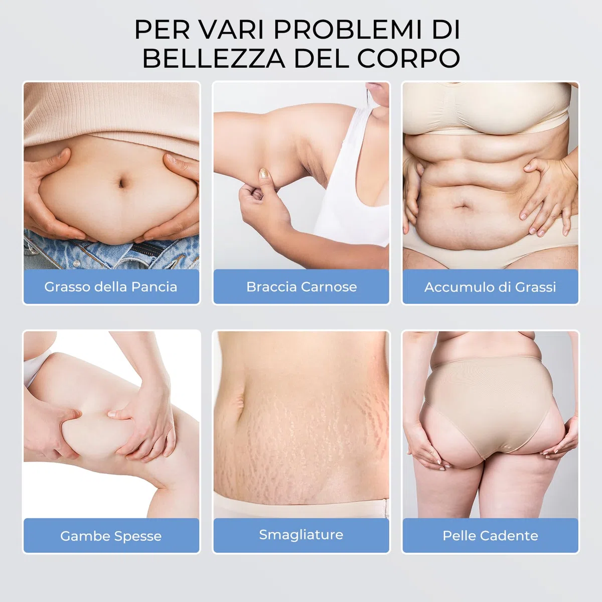 Massaggiatore Anticellulite Professionale, Efficacia Clinicamente Testata, Massaggiatore Anticellulite Elettrico Senza Fili per Pancia, Vita, Braccia, Gambe, Glutei (Blu)