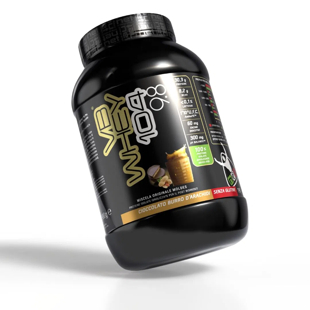 Net Integratori VB WHEY 104 9.8 Optipep - 1980g Cioccolato Burro d'Arachidi - Proteine Isolate Idrolizzate per via Enzimatica Con EAA e BCAA - Sintesi Proteica Crescita e Mantenimento Muscolare