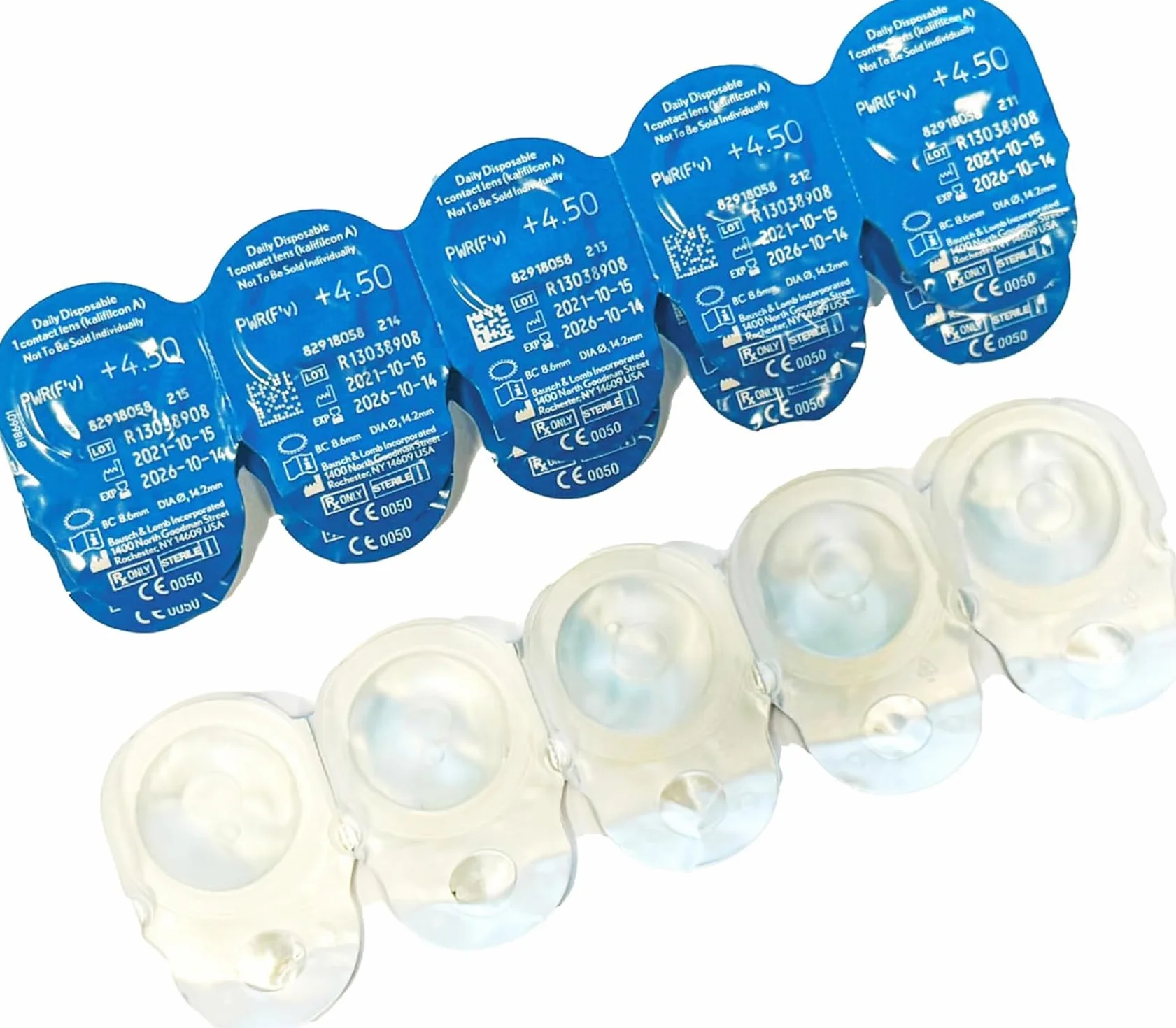 Bausch + Lomb ULTRA ONE DAY Lenti a Contatto Giornaliere Correttive, 30 Lenti, BC 8.6 mm, DIA 14.2 mm, -5.0 Diopt