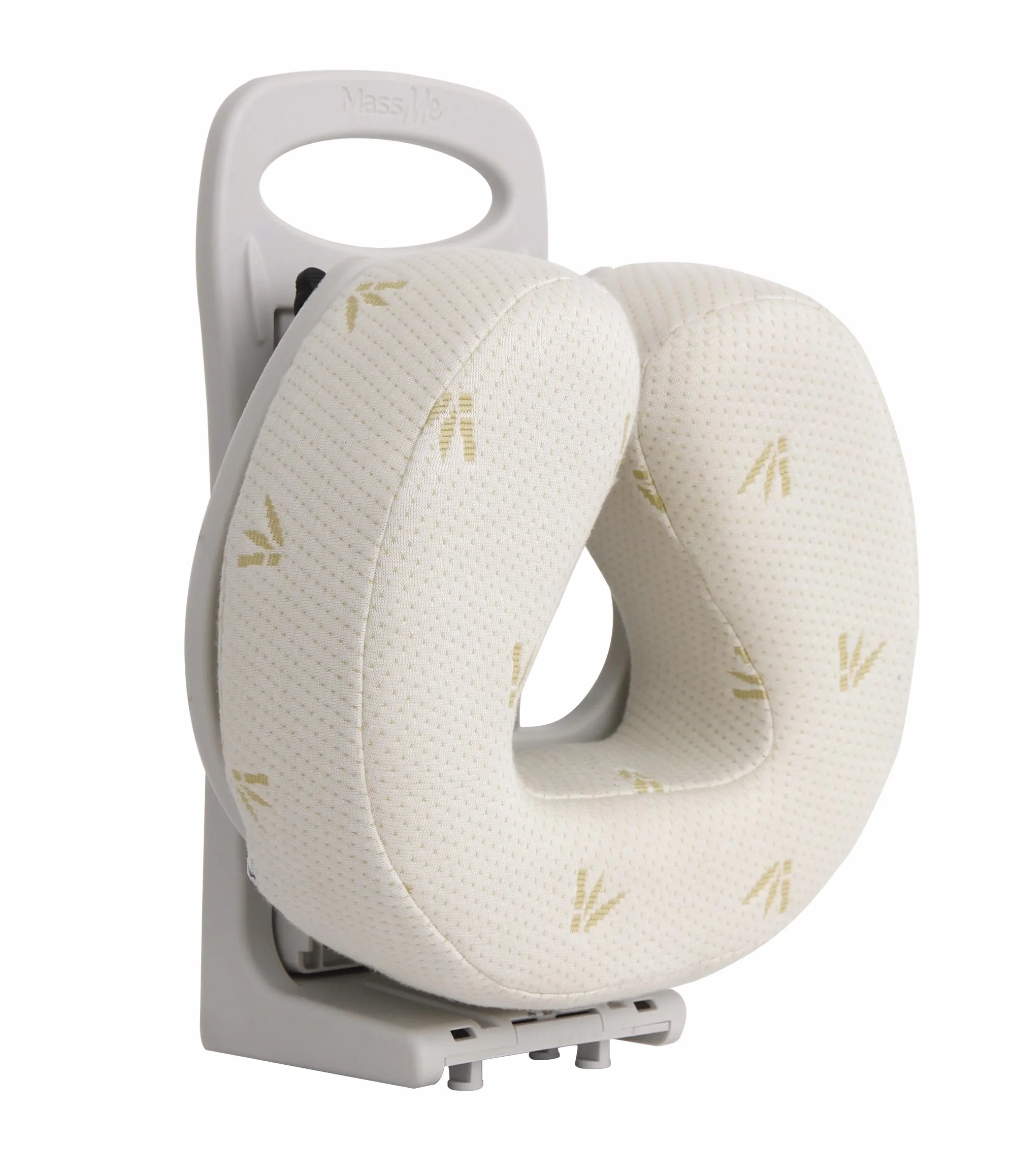 Poggiatesta Massaggiante, Sdraiato o Seduto, per Letto o Tavolo, Regolabile in Altezza e Inclinazione, Cuscino Ergonomico di 8 cm con Memoria, Pieghevole, Maniglia per il Trasporto