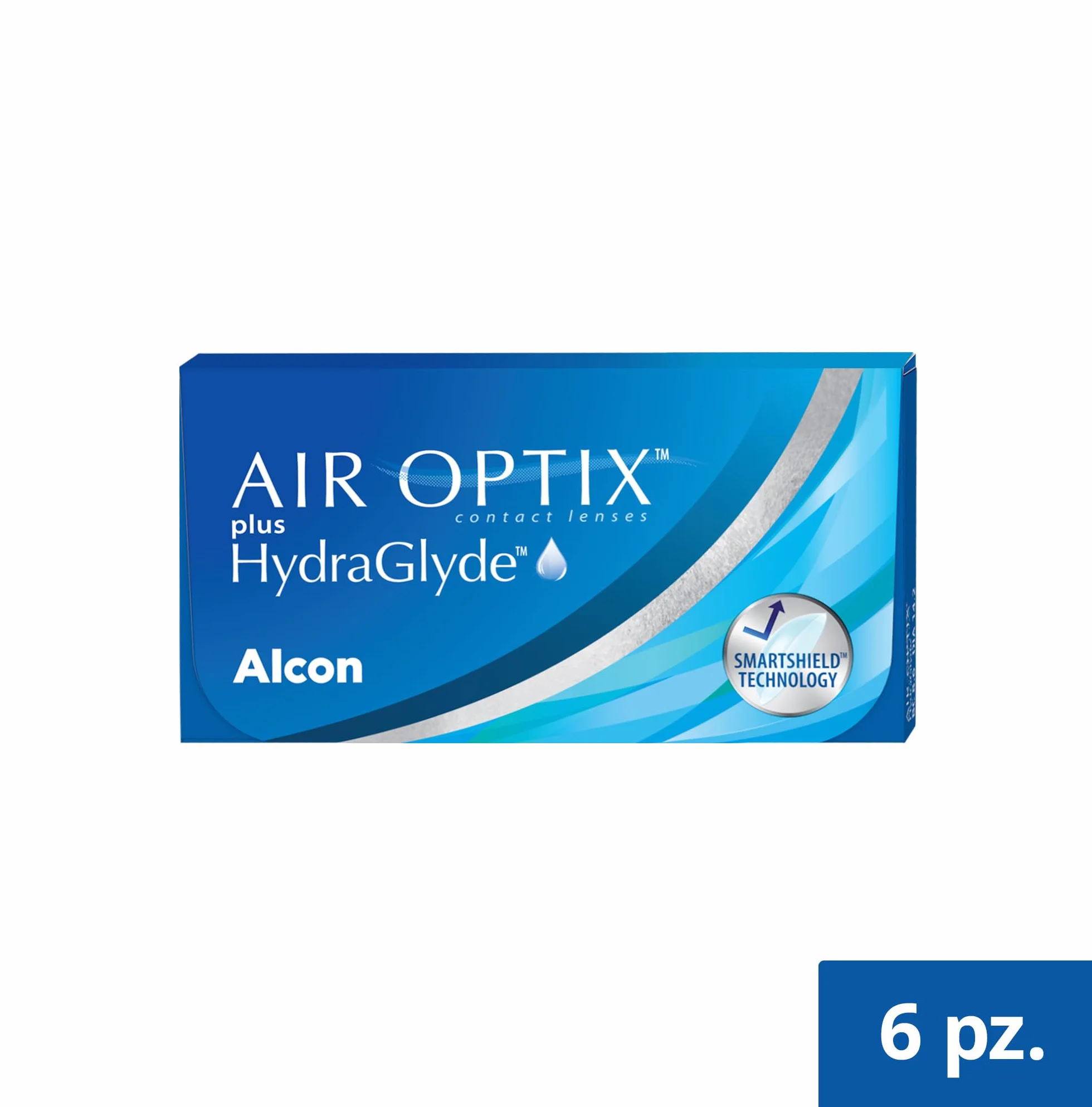 Air Optix Plus HydraGlyde Lenti a Contatto Mensili, 6 Lenti, BC 8.6 mm, DIA 14.2 mm, -5.75 Diopt