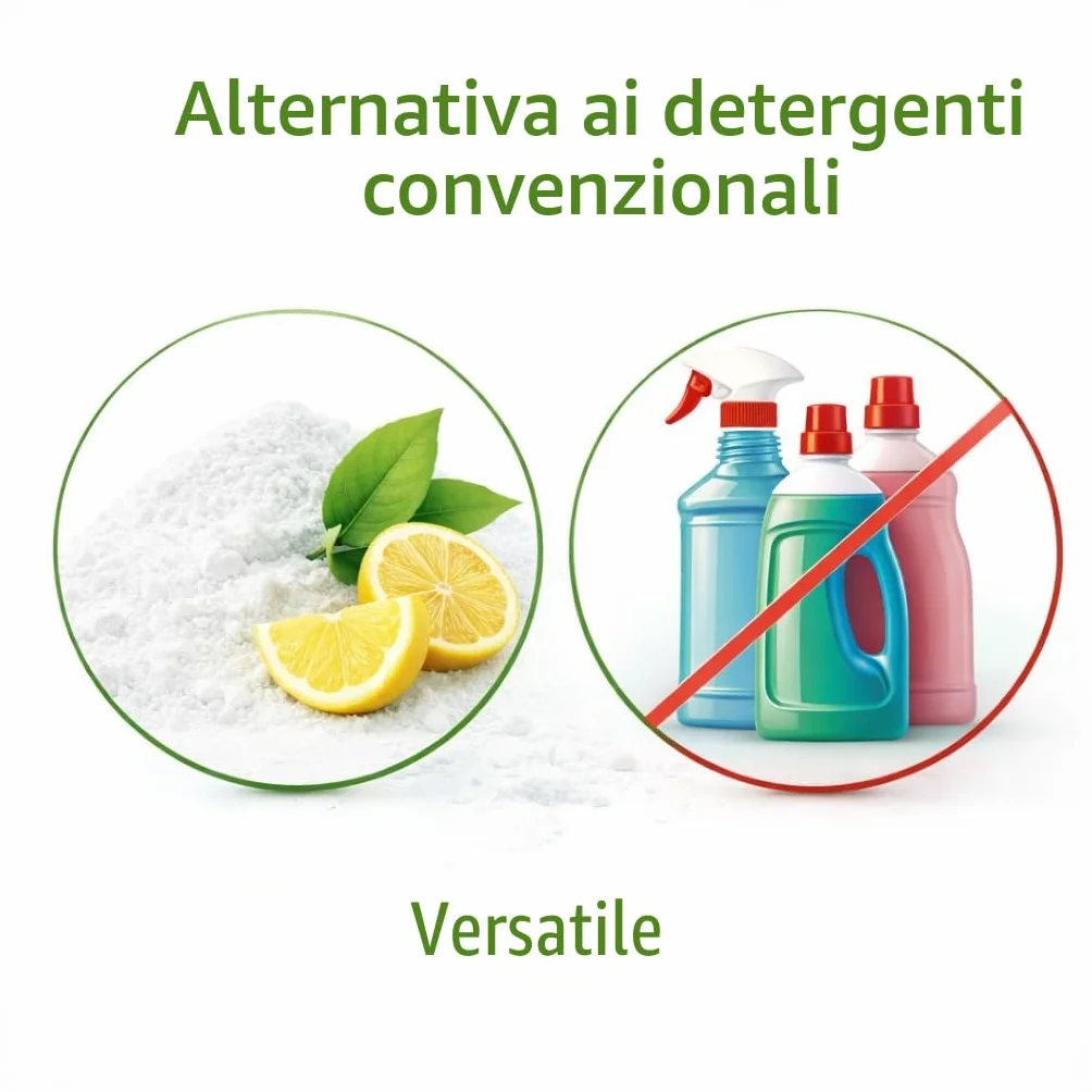 GiDeli Acido citrico alimentare in polvere monoidrato E330 20 kg cristalli puri anticalcare