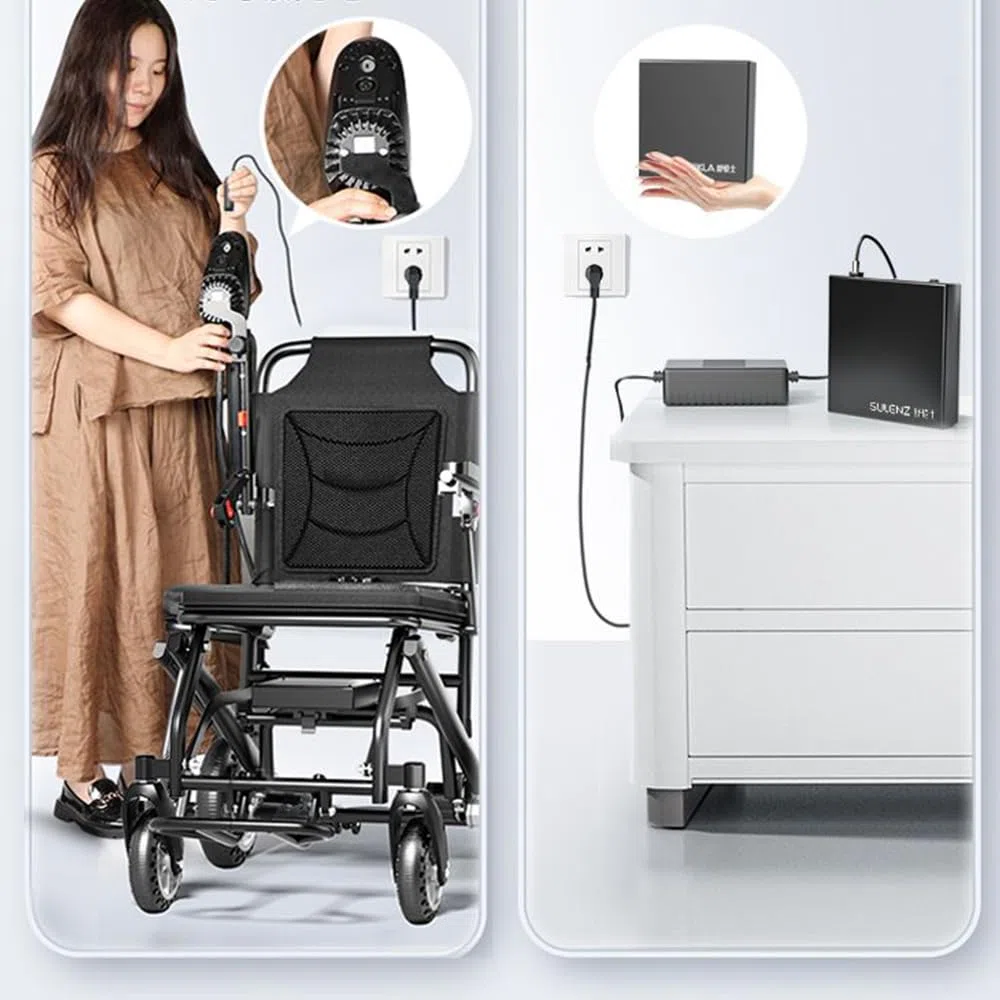 Solo 13 kg : Leggerissimo Sedia a Rotelle Elettrica 2026 per Adulti, Sedia a Rotelle Elettrica Pieghevole e Leggera, Doppio Motore 400 W