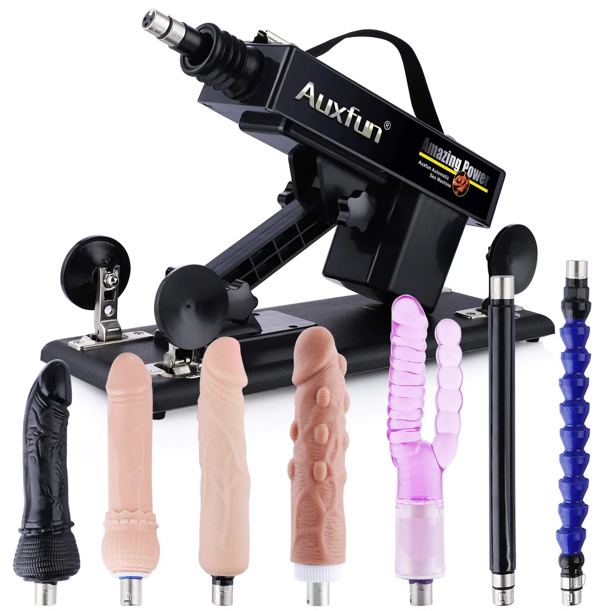 Auxfun Sex Machine con Dildo, Macchina Del Sesso con 3XLR Connettore, Sex Macchina Donna con 7 Sesso Accessori, Sex Macchina Automatica Donna Sex Toys Per Donne e Uomini
