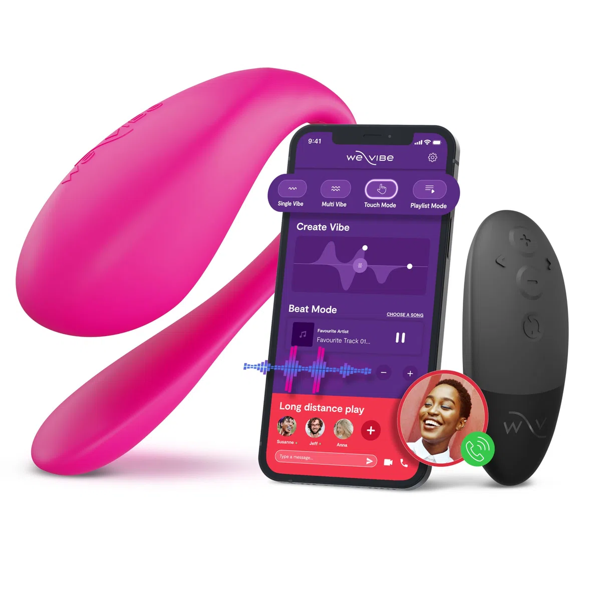 We-Vibe Jive 2 Vibratore per il Punto G Indossabile - Uovo Vibrante - Sex Toy Vibrante per Donna y Coppie con 10 Livelli di Intensità - Controllo via App e Telecomando - Impermeabile - Ricaricabile