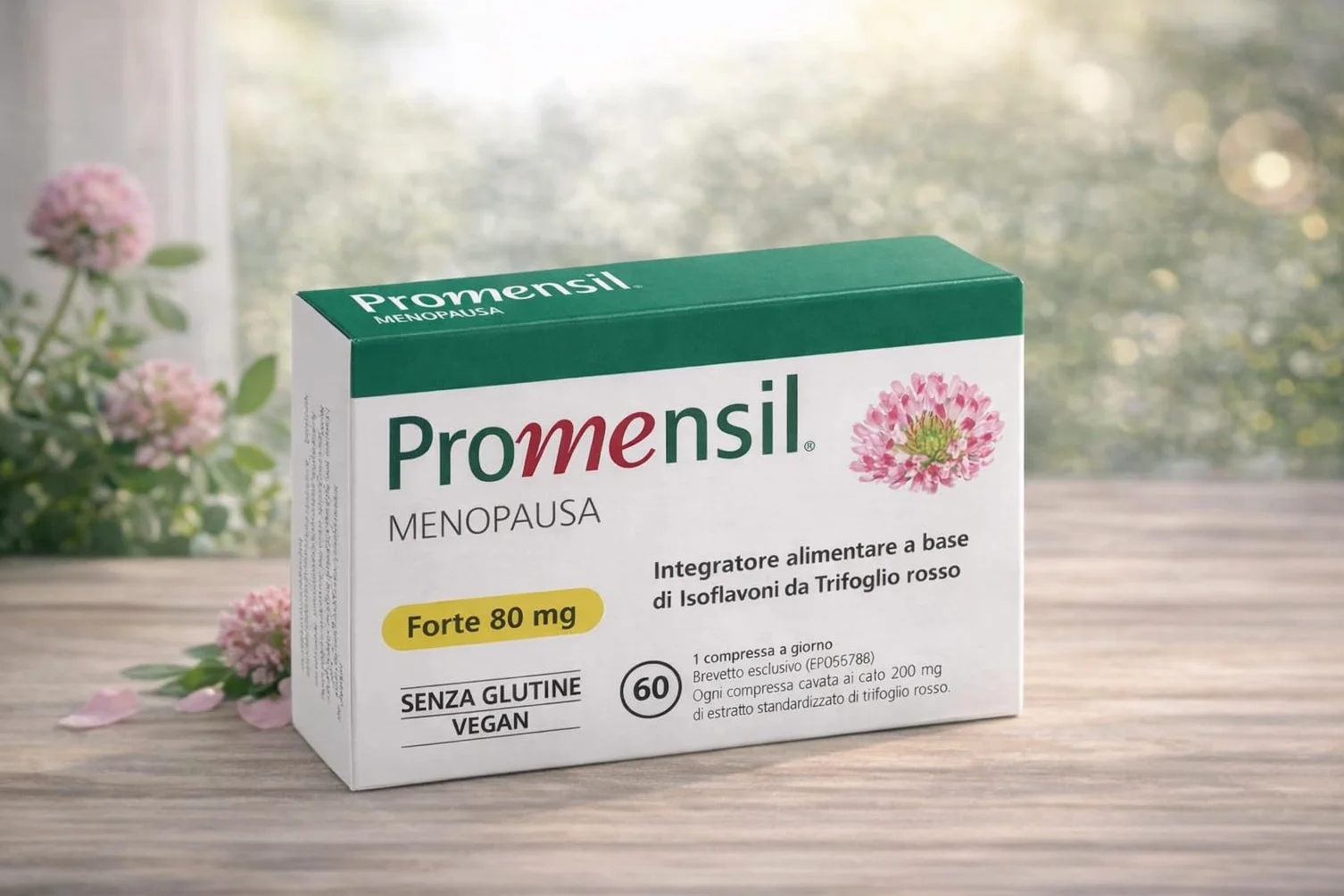 Promensil Forte Integratore Menopausa Isoflavoni Trifoglio Rosso 60 Compresse