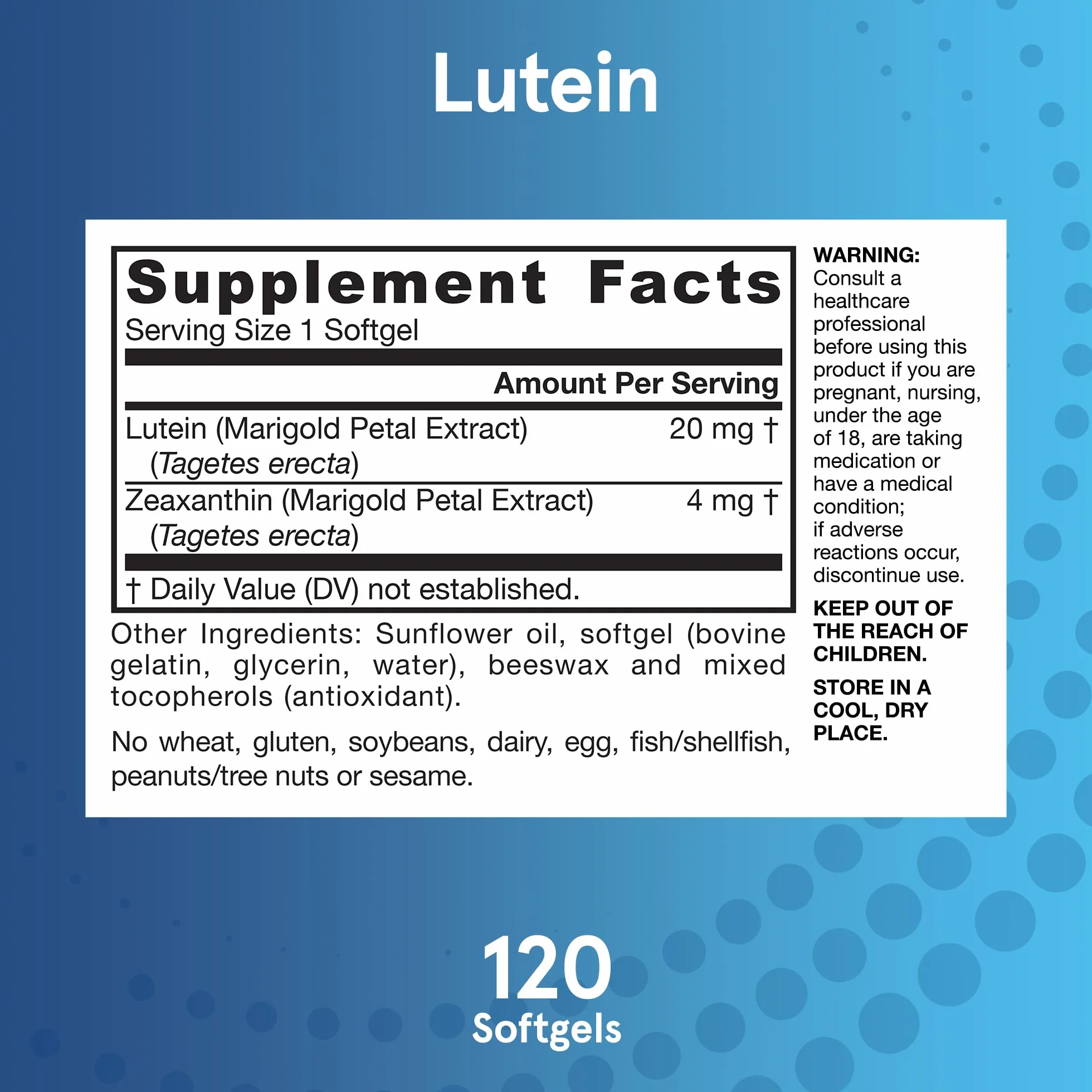 Jarrow Formulas Lutein 20mg - 120 softgels
