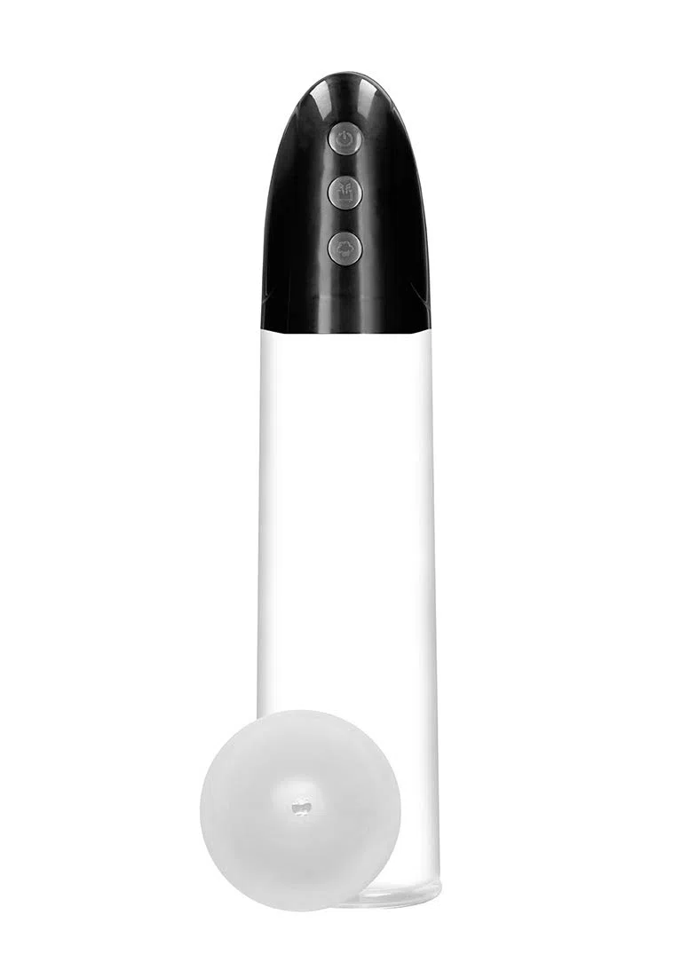Shots Pumped - Rechargeable Automatic Cyber Pump with Sleeve - Transparent