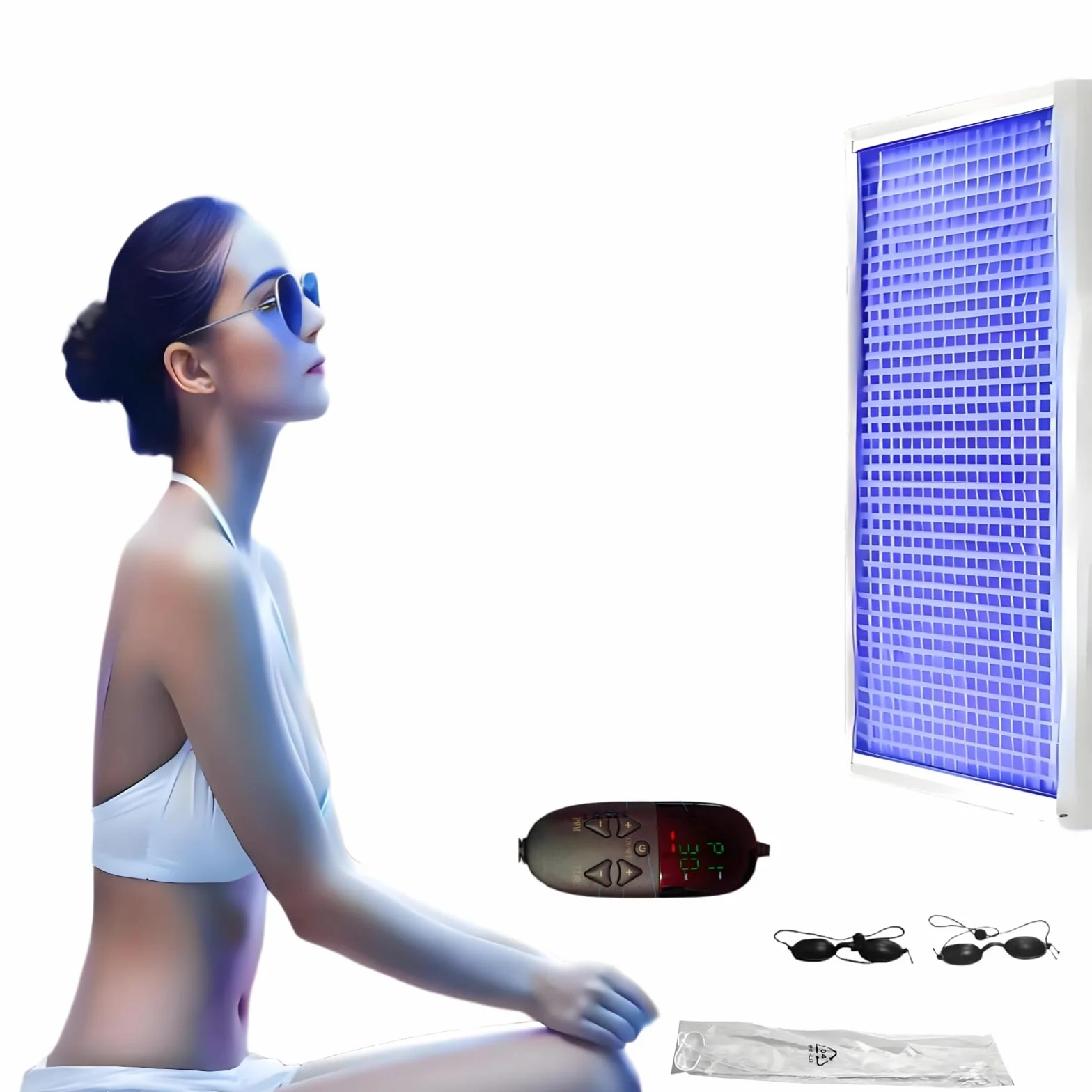 Lampada abbronzante 460 nm 646 LED con supporto regolabile per terapia del corpo