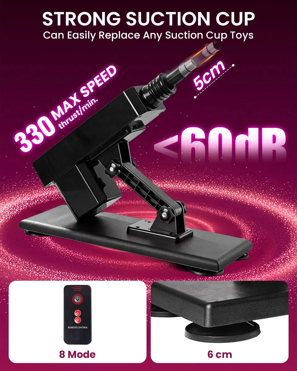 Macchina del Sesso Automatica con 7 Accessori & Telecomando | Sex Machine Elettrica con Movimento Automatico Regolabile | Sexmachine con 3XLR Connettore per Uomo e Donna | Massaggio Punto G & Anale