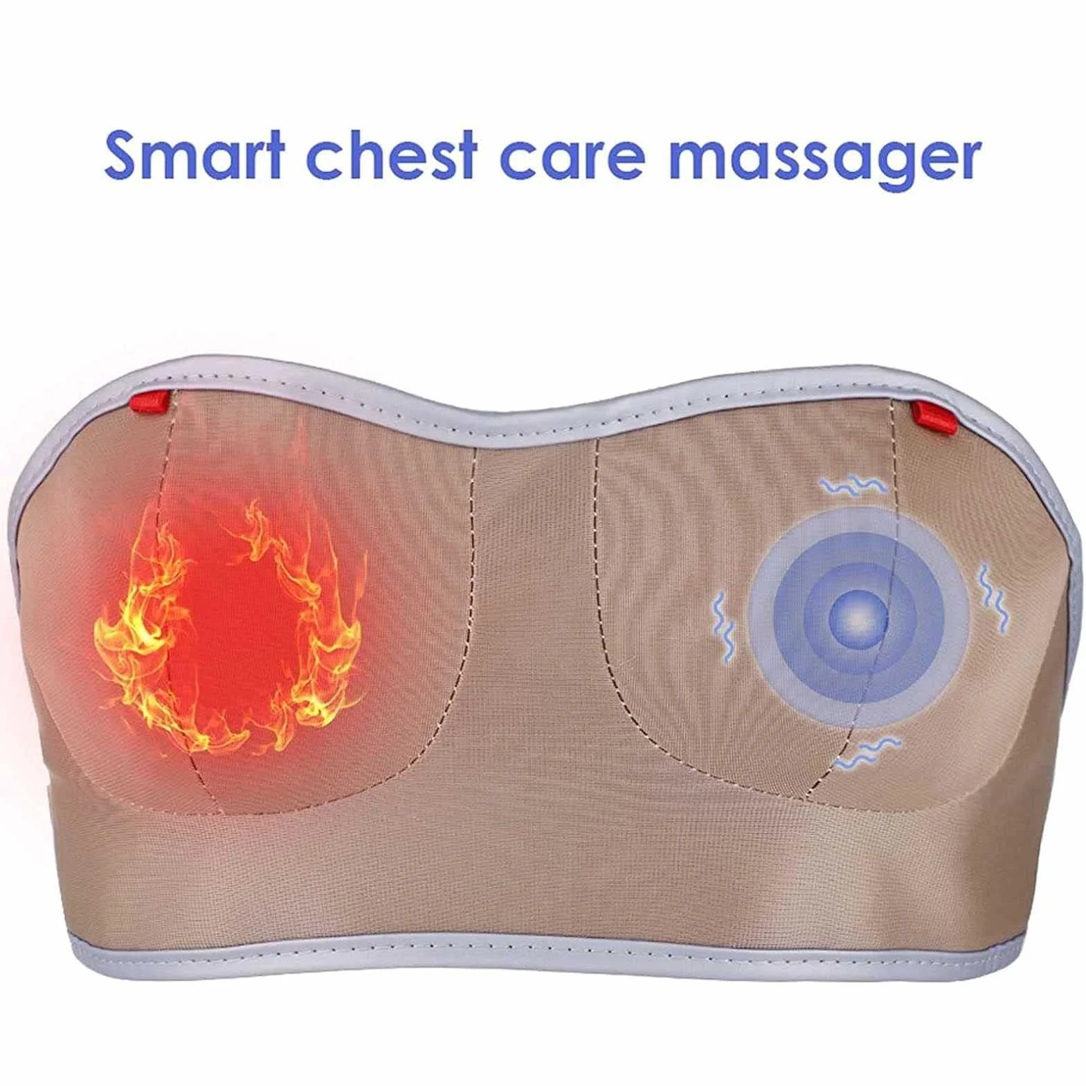 Reggiseno da Massaggio Elettrico con Riscaldamento a 3 Marce per Seno Tonificato