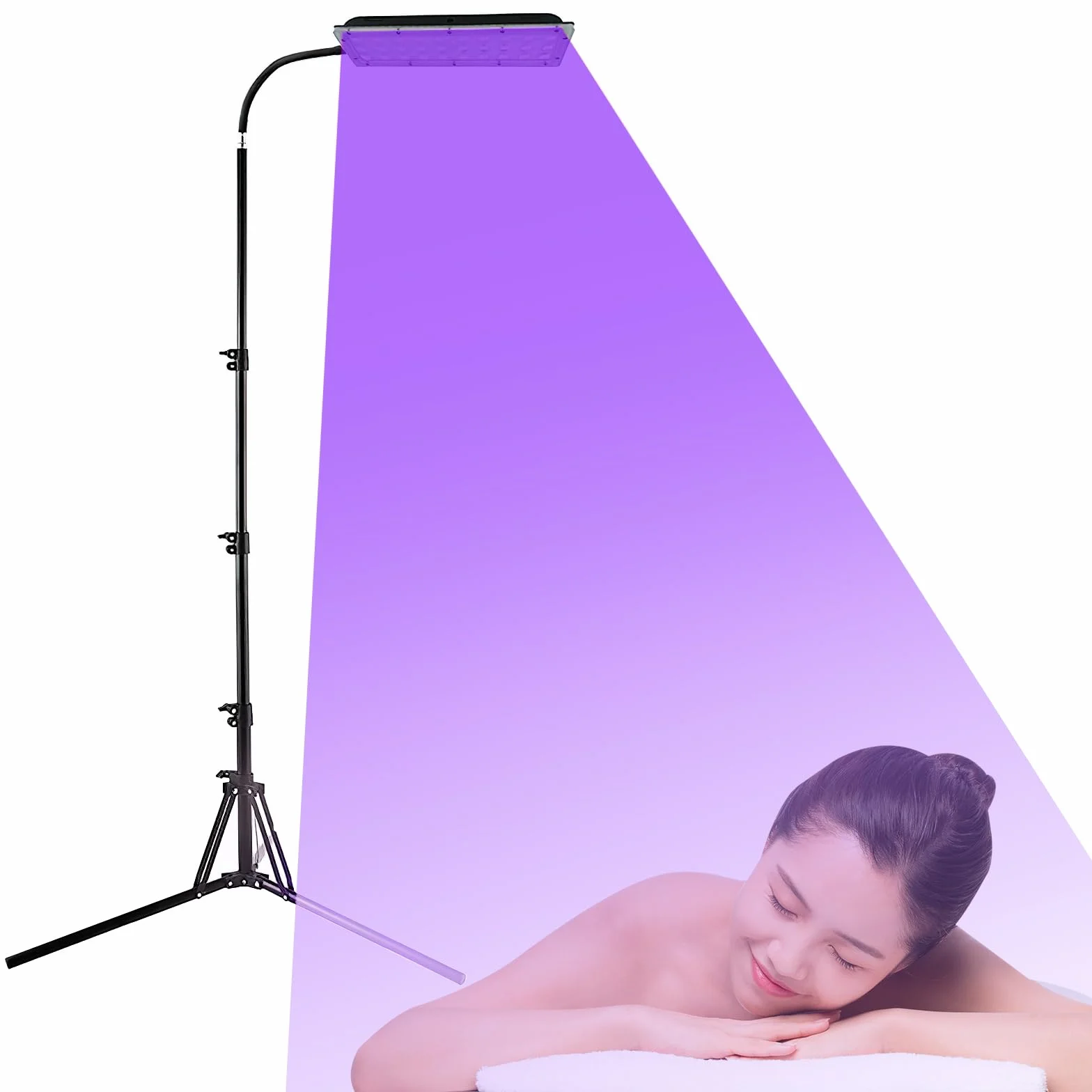 Solarium per la casa lampada abbronzante 45 W 5 livelli di dimming viso e corpo