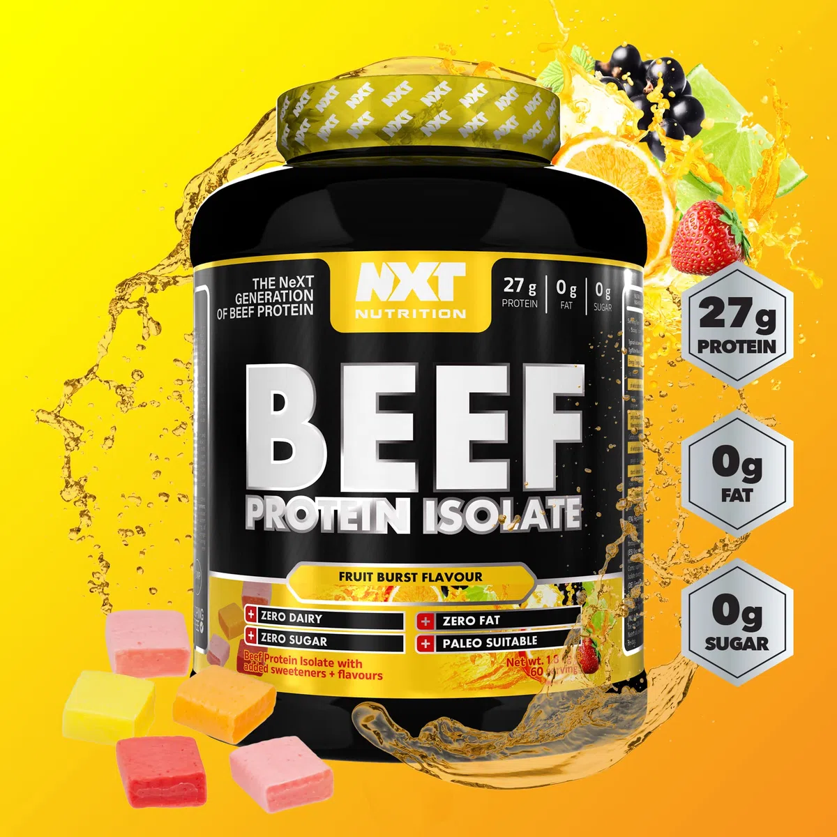 BEEF PROTEIN ISOLATE 1,8 kg (fruit Burst)