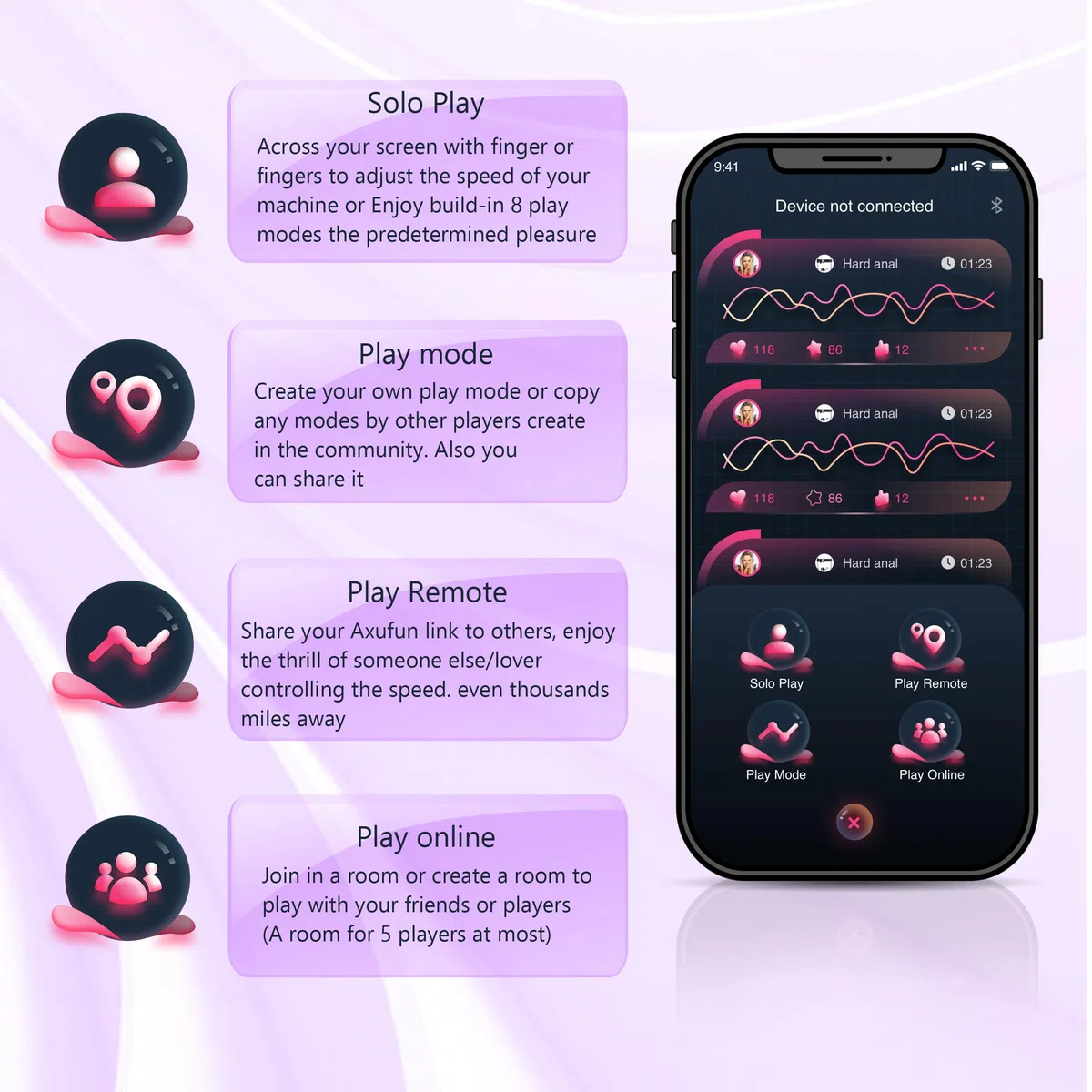 Macchina del sesso Giocattoli per adulti Macchina per giocattoli sessuali per uomo Macchina di spinta controllata da APP con 9 accessori per macchina da massaggio regolabile con connettore 3XLR con di