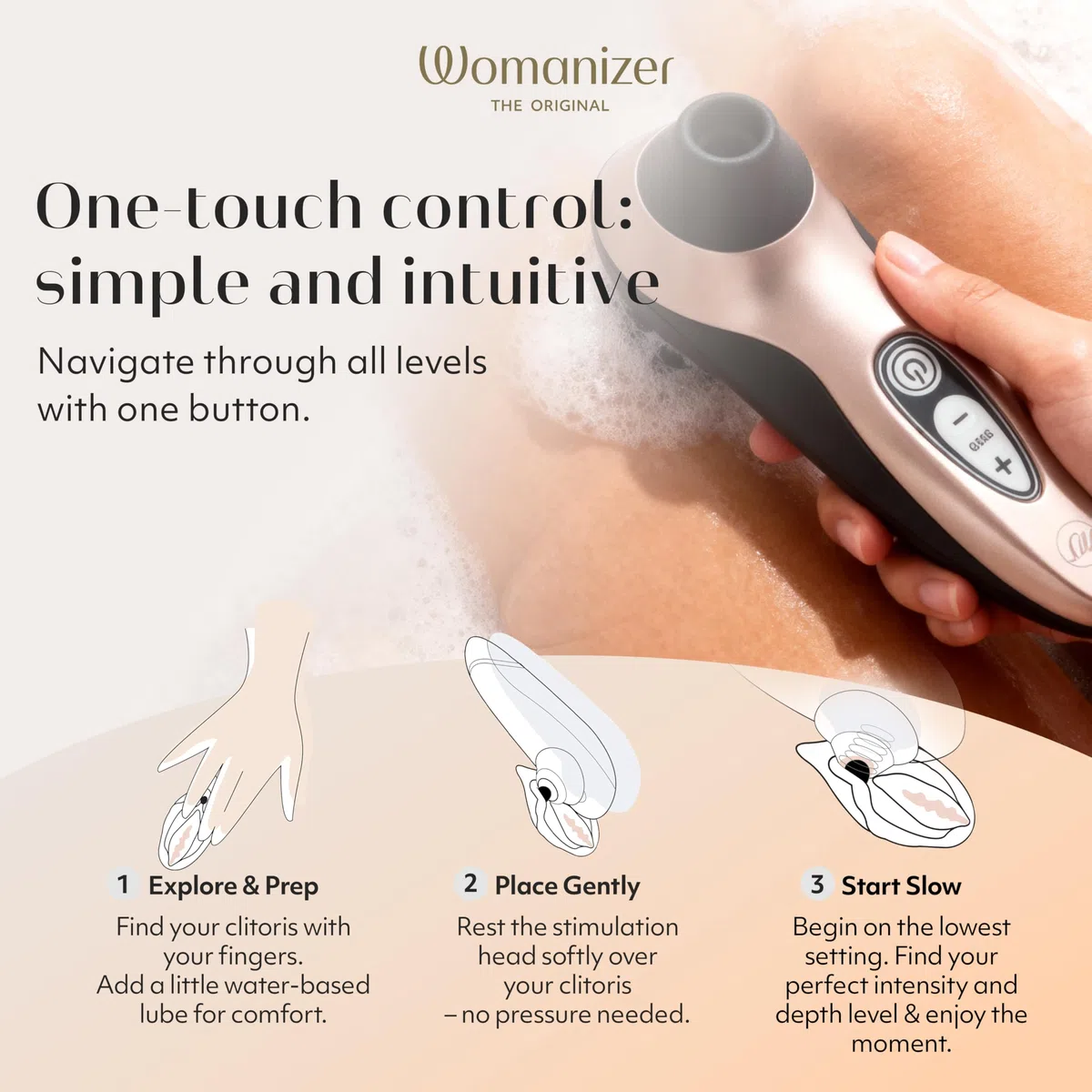 Womanizer Pro40 Succhia Clitoride per Donna | Succhiatore Clitorideo con 6 Intensità | Stimolatore Vibratore Impermeabile | Sex Toy Ricaricabile Coppie | Oro Rosa