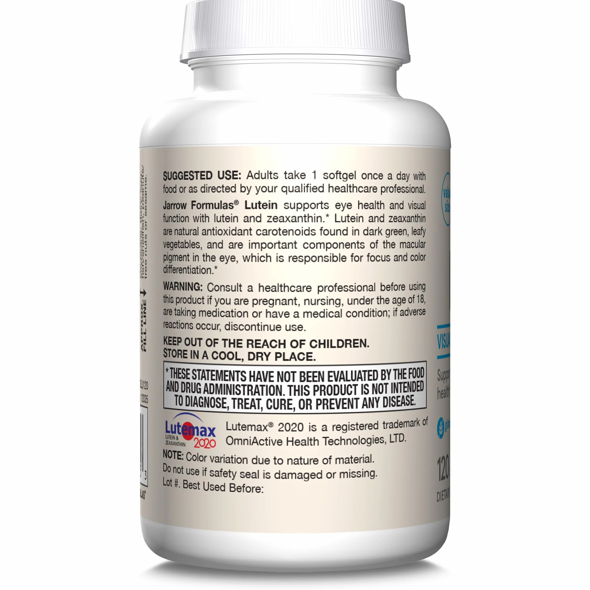 Jarrow Formulas Lutein 20mg - 120 softgels