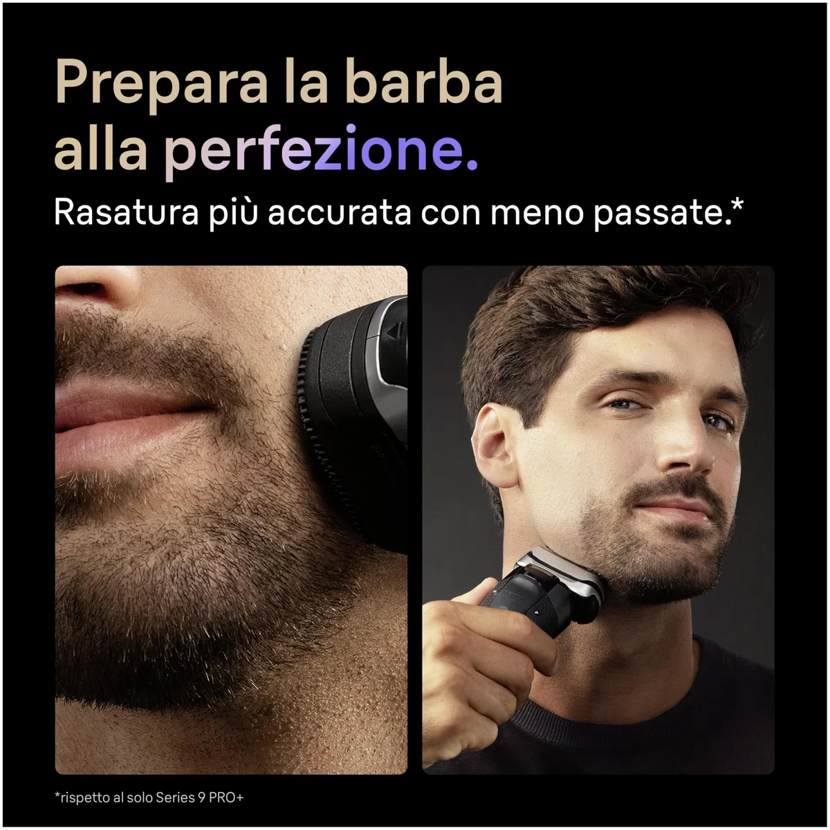 Braun Serie 9 PRO + Rasoio Elettrico Barba, Wet&Dry, 5+1 Lame Di Precisione Ultra Sottili, Regolabarba Uomo, Rasoio Barba, 60 Min Utilizzo, Testina ProComfort, Stazione SmartCare 6in1, 9690CCE, Nero