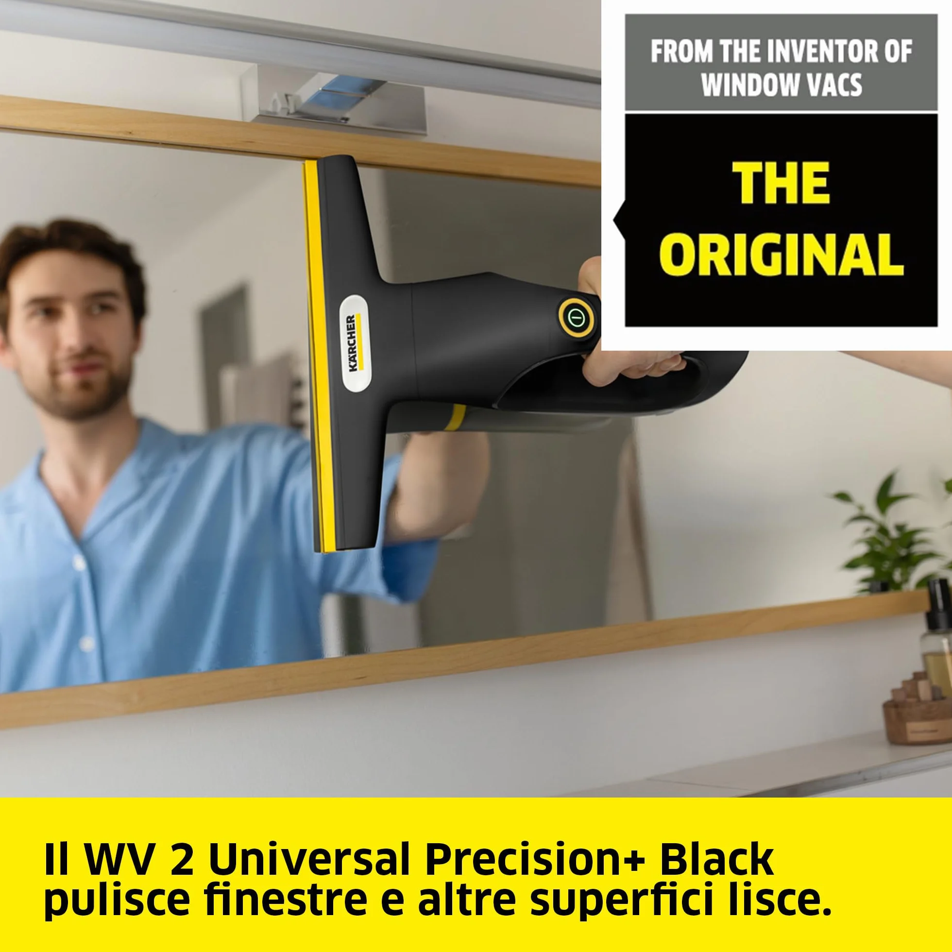 KÄRCHER WV 2 Universal Precision+ Black, lavavetri a batteria 35 min, 120 ml serbatoio