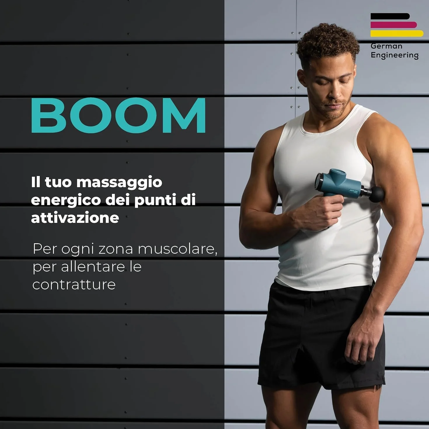 Beurer BOOM Pistola per Massaggio Muscolare compatta 4 accessori 5 livelli