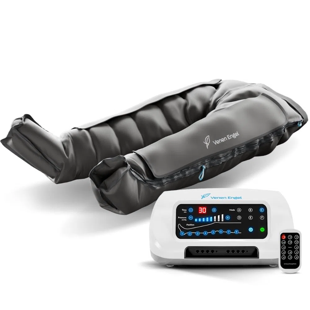 Venen Engel 8 Pantaloni Lymph-Flow, 8 camere d’aria, 6 programmi – massaggiatore gambe tipo Recovery Boots, ideale per il drenaggio linfatico manuale.