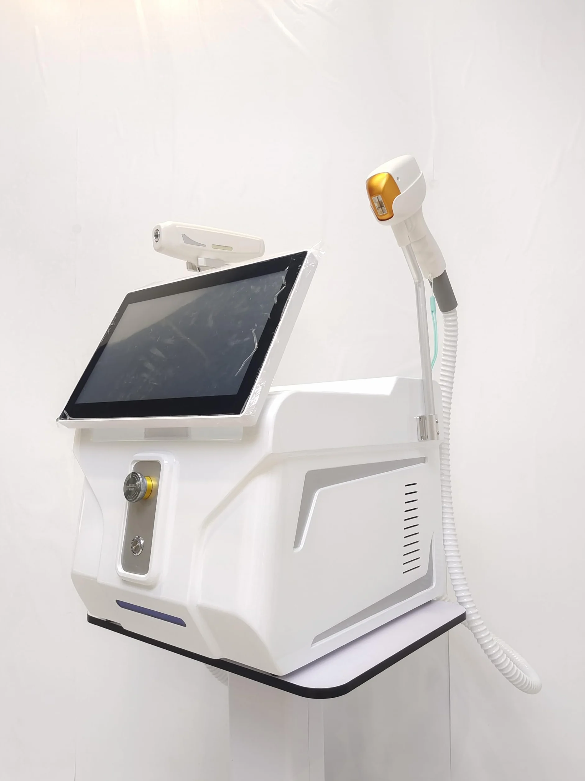 Dispositivo di epilazione laser a diodo 2 in 1 a picosecondi, macchina professionale per epilazione permanente indolore con manico di ghiaccio, dispositivo di bellezza per la rimozione dei tatuaggi