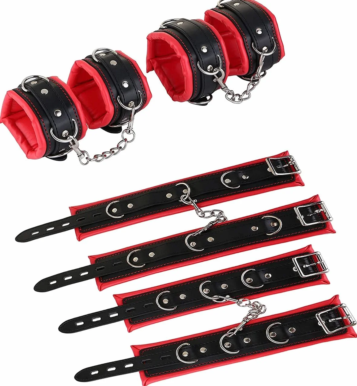 Regolabili Manette e Cavigliere per Bondage BDSM