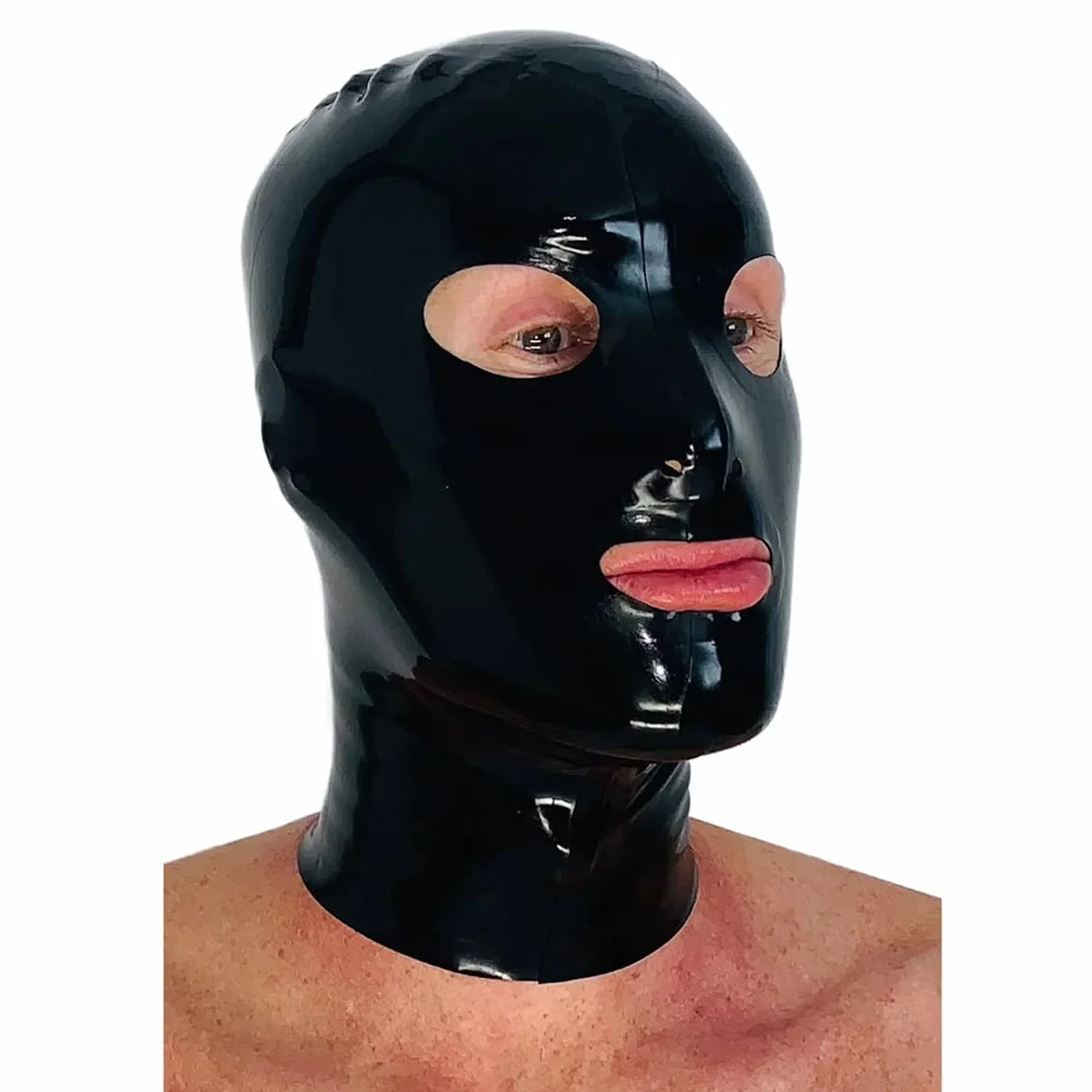 Lattice Testa Coperchio Gomma Maschera Cappuccio Fatto a Mano Cerniera Party Abbigliamento