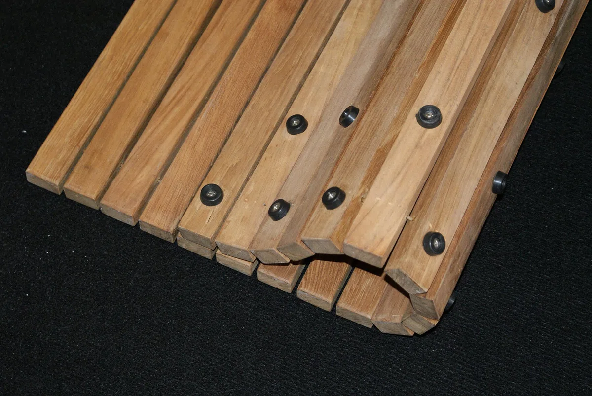 Asinox TEK4H990 Doccia Legno Marrone Inferriata 76 x 76 x 2,5 cm